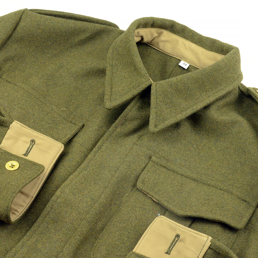WWII Canadian Battledress P37 Uniform Jacket Khaki Green Wool
