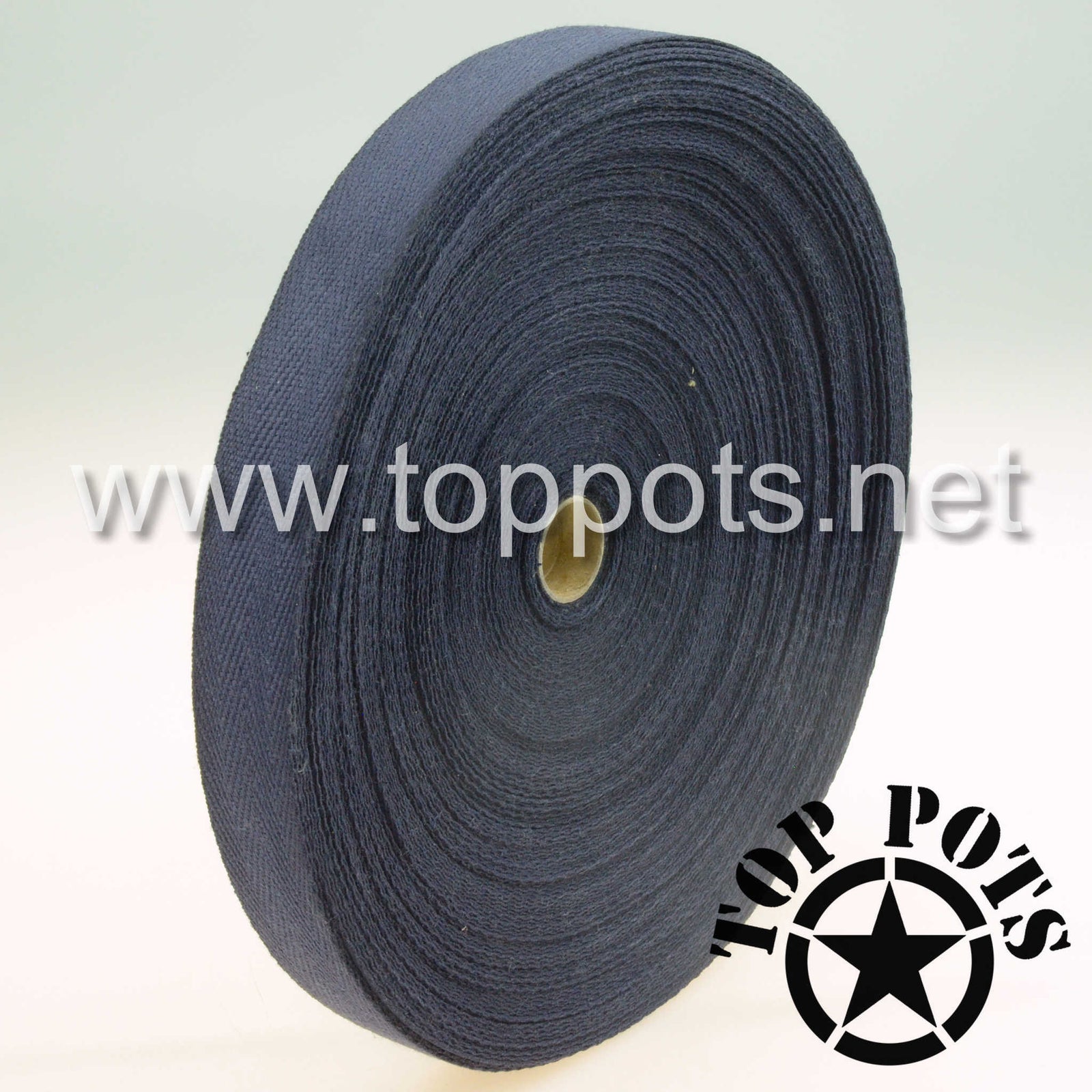 Belgian Army or NATO M1 Helmet Liner Blue Cotton Herring Bone Twill HBT Multiple Weave Suspension Webbing - Needle Loom