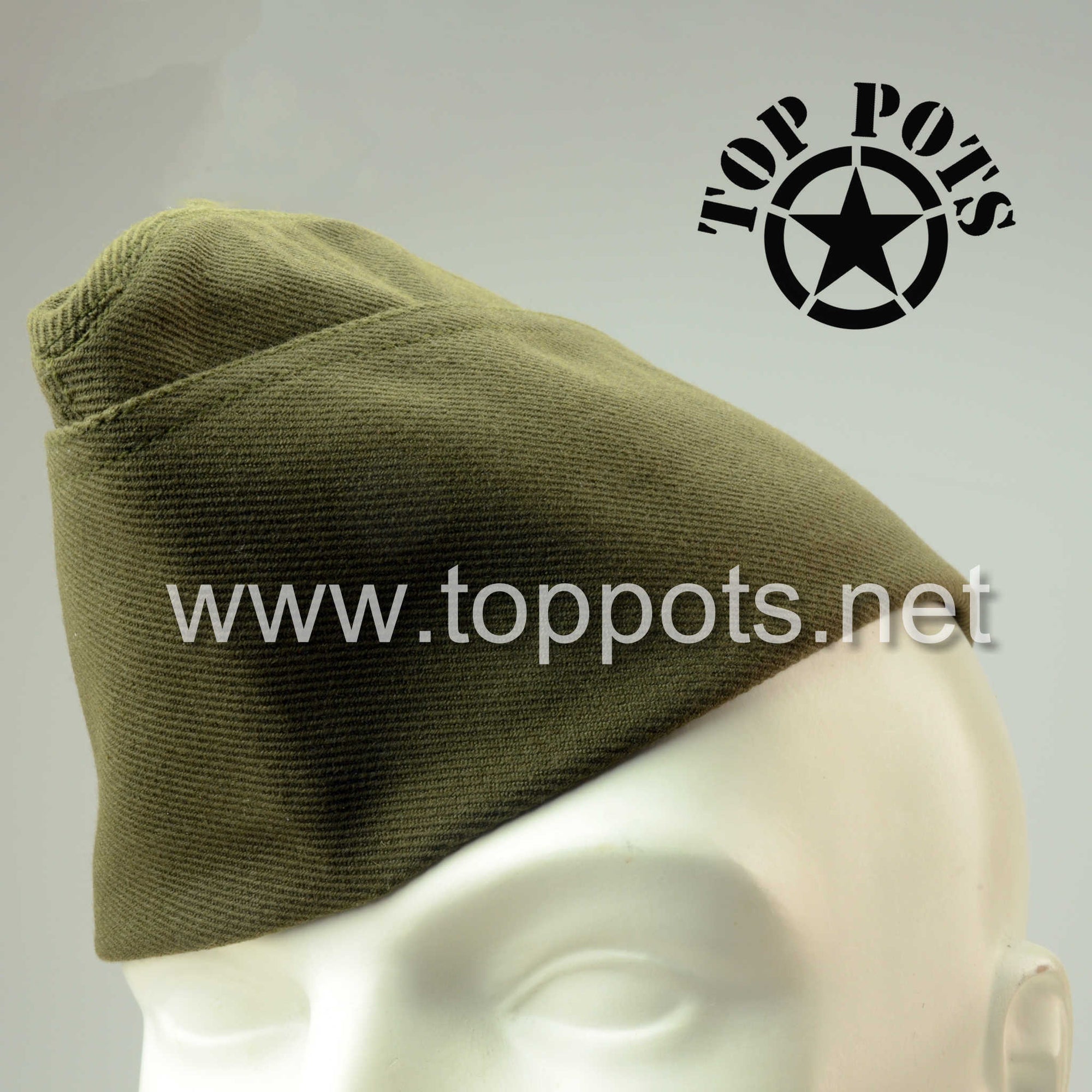 WWI US Army Reproduction American Doughboy Wool Officer Uniform Whipcord Overseas Side Cap