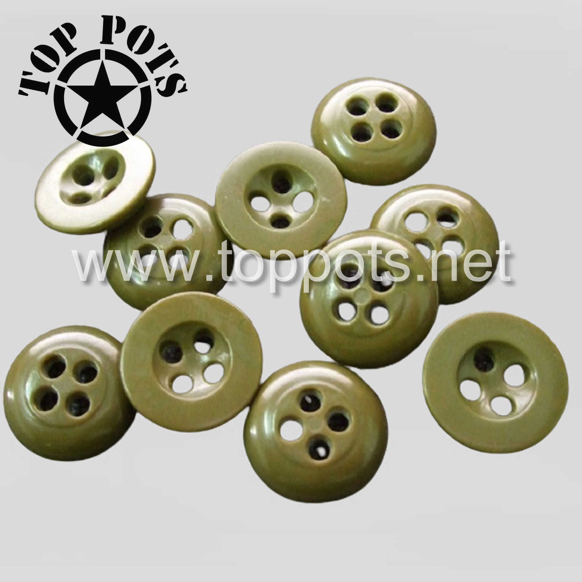 WWII Canadian Army Reproduction M1937 P37 Wool Enlisted Uniform Battledress Jacket & Pant Buttons – Khaki Green (30 Buttons)