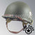 WWII US Army Restored Original M1C Paratrooper Airborne Helmet Swivel Bale Shell and Liner with 504th Emblem