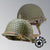 WWII US Army Aged Original M2 Paratrooper & M1 Infantry Helmet Set (Two Complete Helmets)