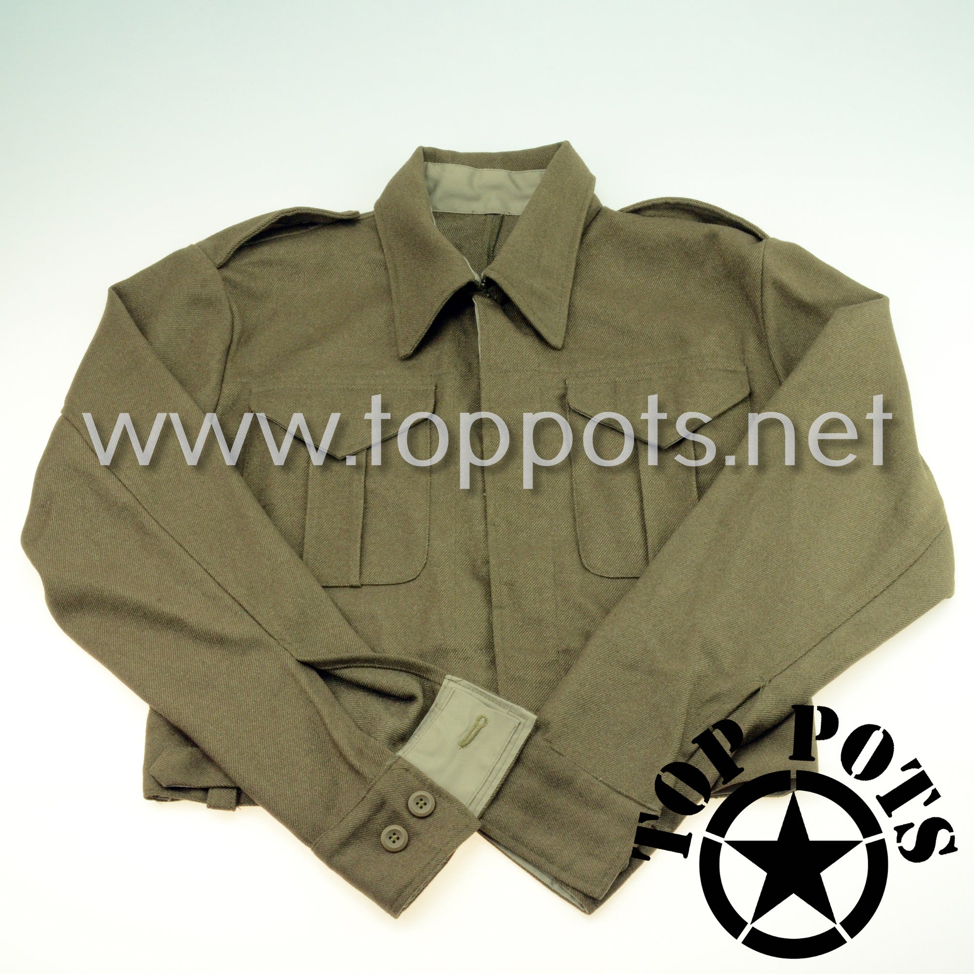 Featured Uniform - Reproduction WWII British Army P37 Battle Dress Uniform Wool Jacket (Jacket Only)