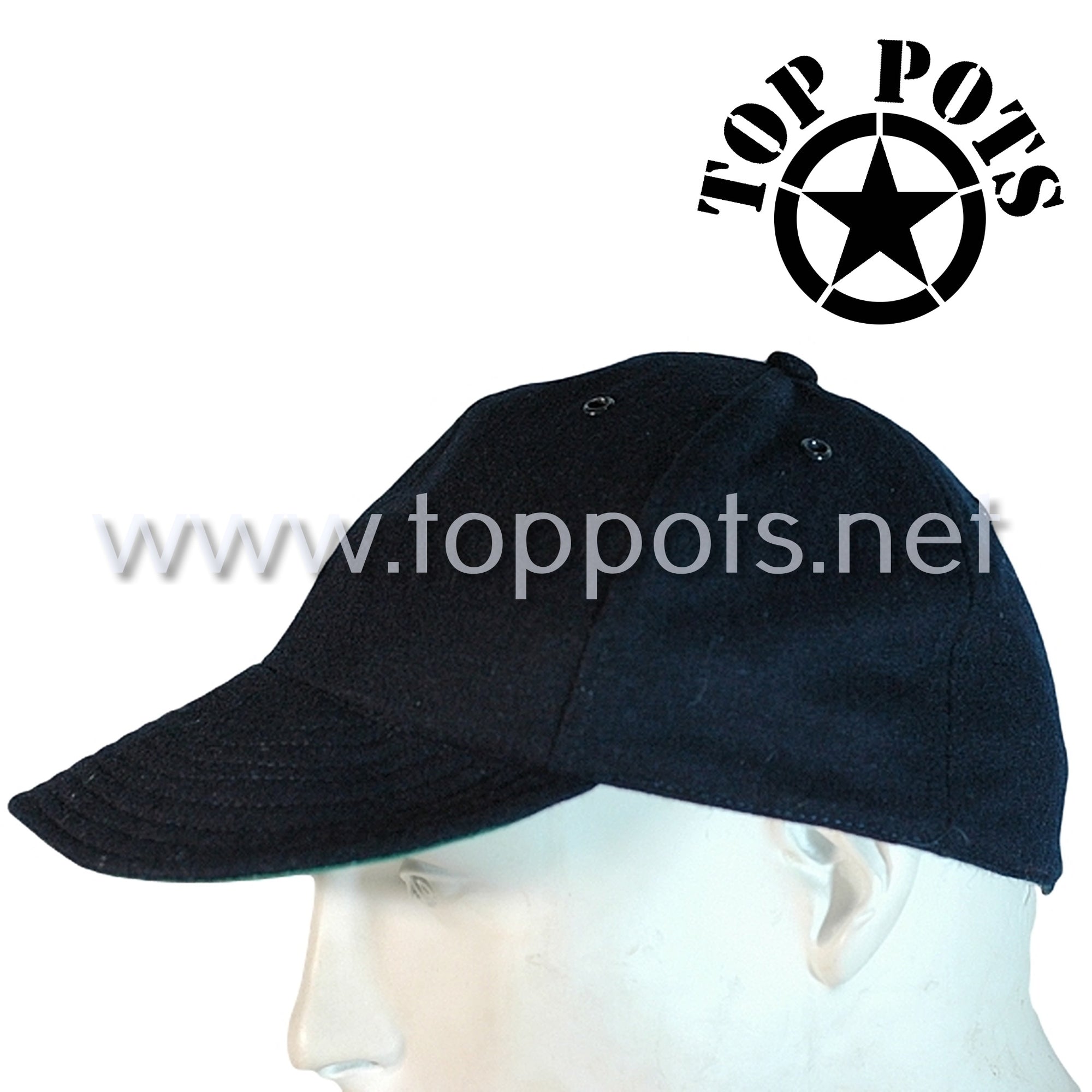 Featured Uniform - Reproduction WWII US Pilot Black Wool Ball Cap (Hat Only)