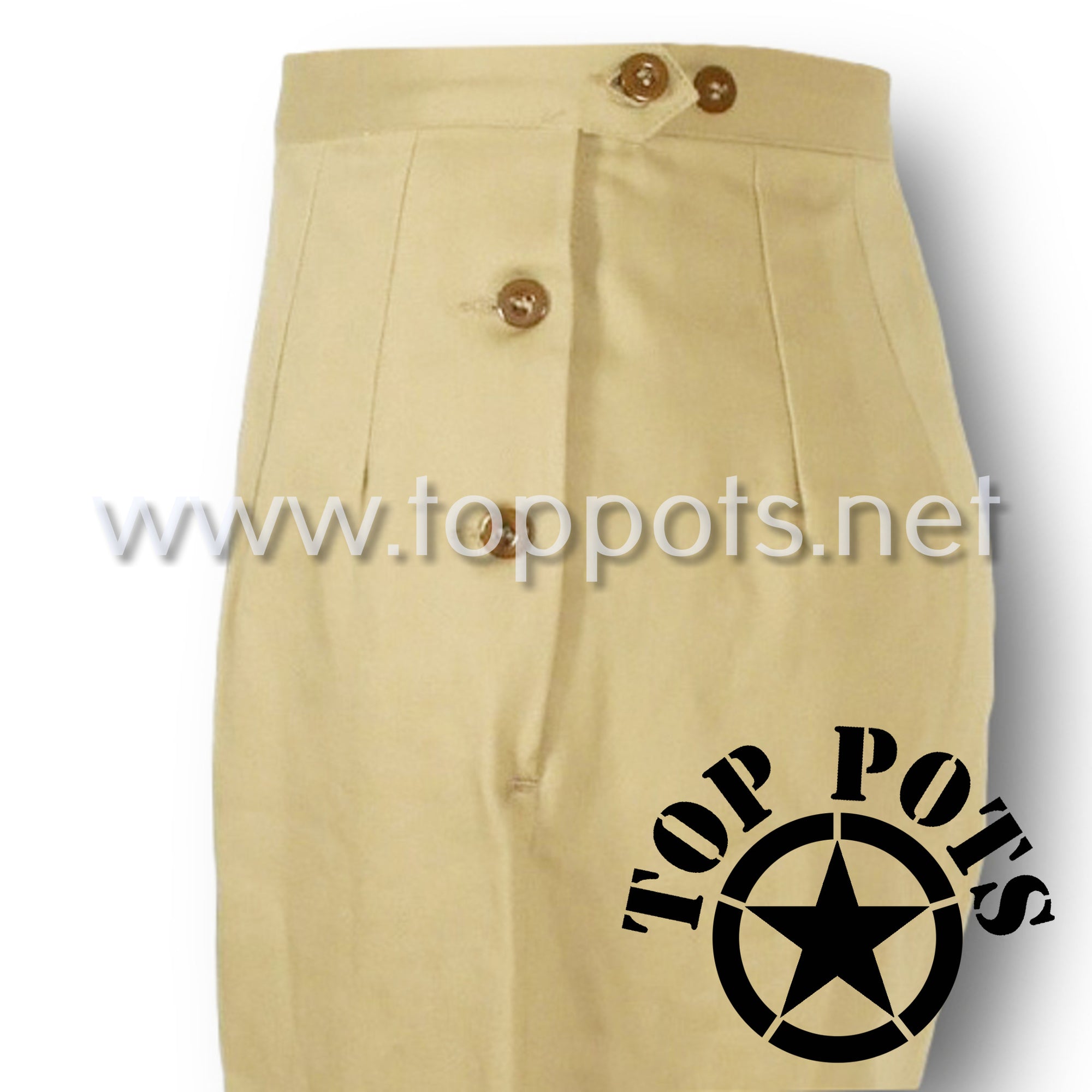 WWII US Army Reproduction Cotton Khaki Tan WAC Enlisted Summer Uniform – Trouser Pants