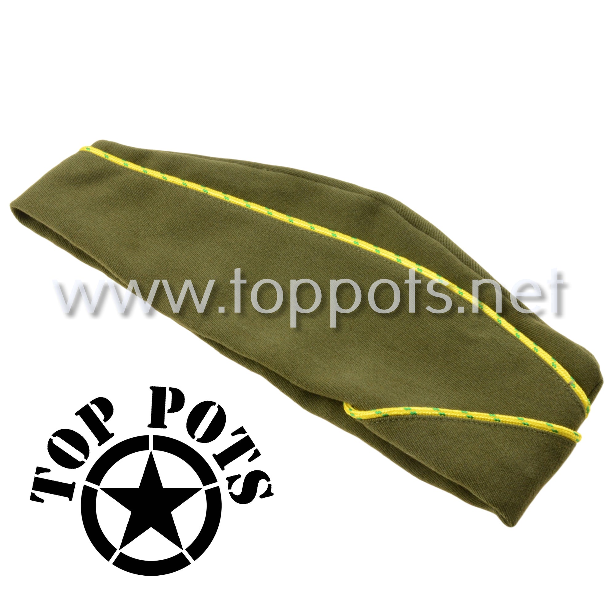 WWII US Army Reproduction Olive Drab Wool WAC Enlisted Uniform - Overseas Side Cap