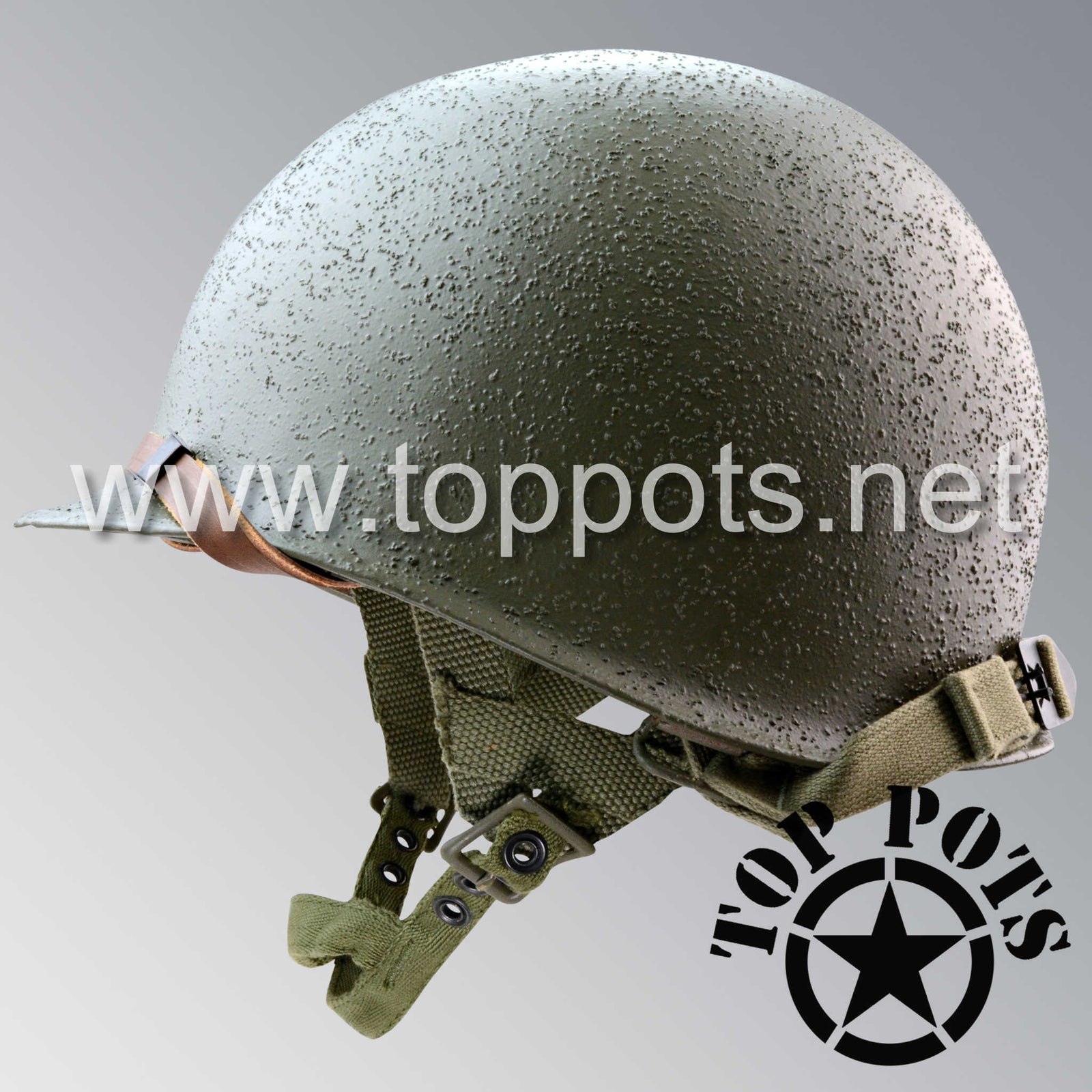 Korean War US Army Restored Original M1C Paratrooper Airborne Helmet and Liner