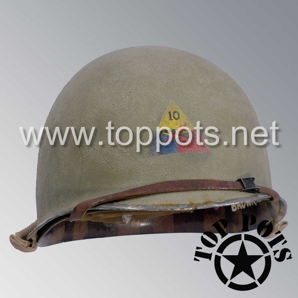 WWII US Army Aged Original M1 Infantry Helmet Fix Bale Shell and Liner ...