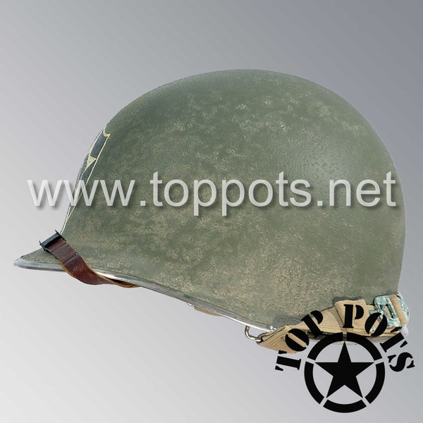 WWII US Army Aged Original M1 Infantry Helmet Fix Bale Shell and Liner ...