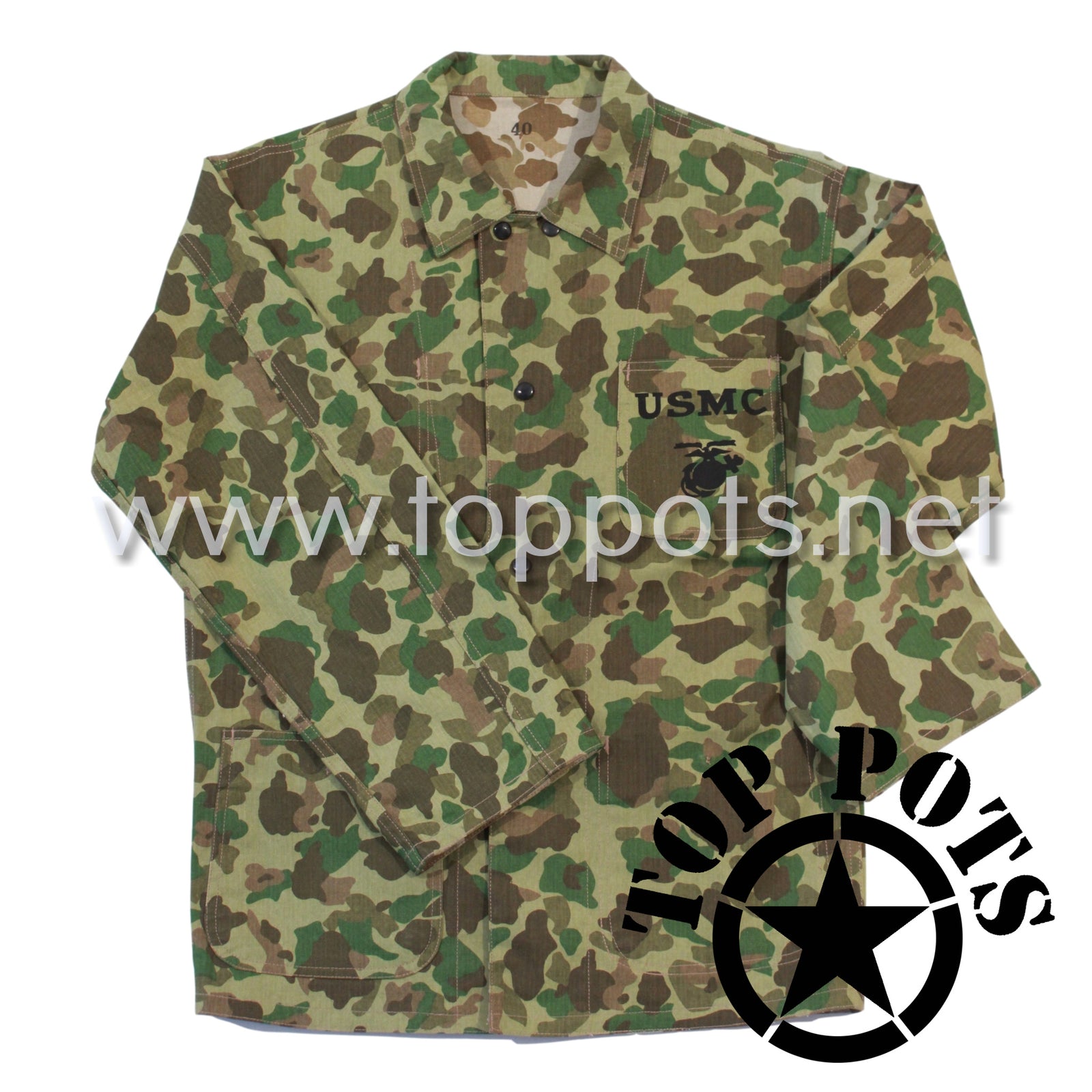 USMC Marine Uniforms - Top Pots - WWII US M-1 Helmets