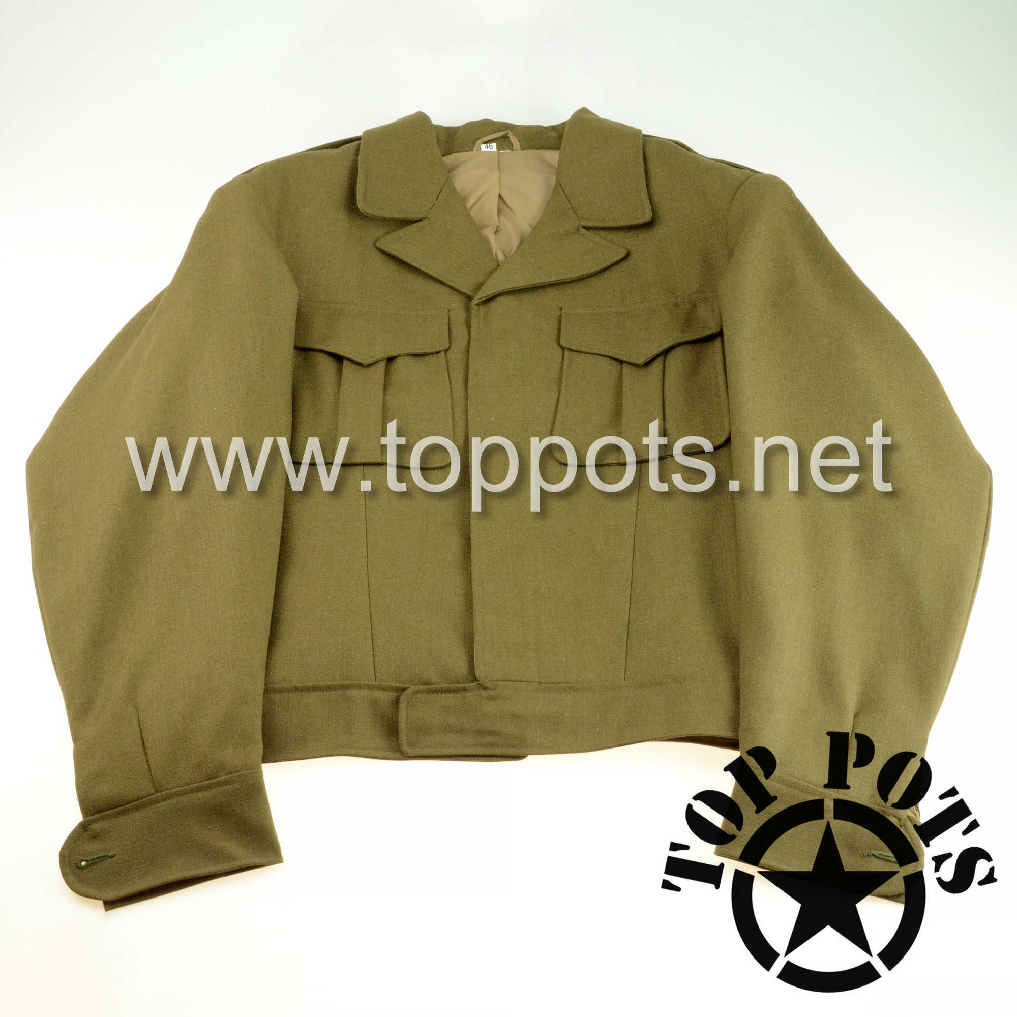 WWII US Army Reproduction Wool Enlisted Uniform Field Coat – Ike Jacket