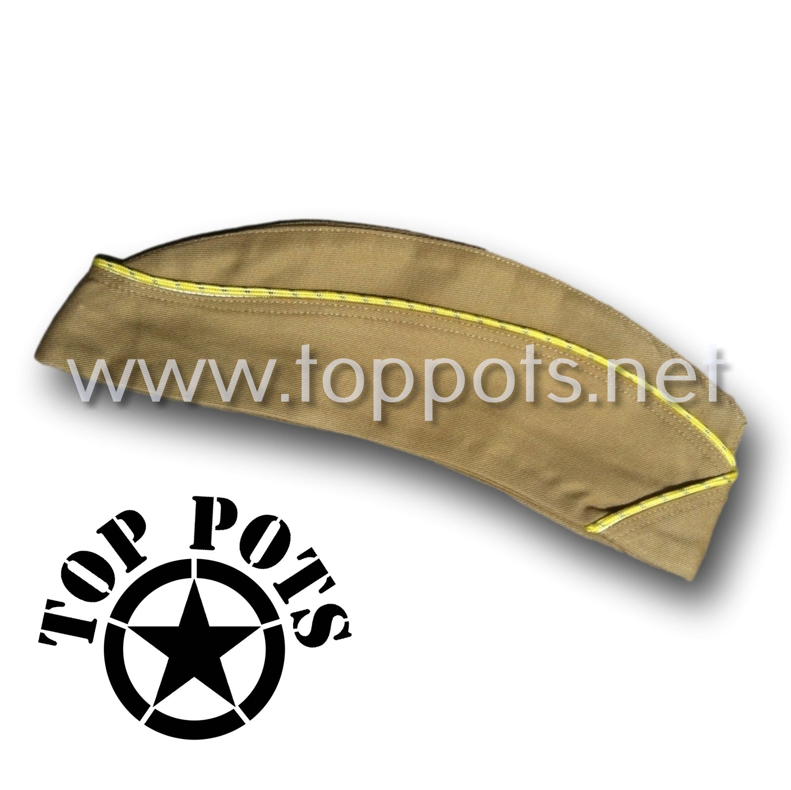 WWII US Army Reproduction Cotton Khaki Tan WAC Enlisted Summer Uniform - Overseas Side Cap