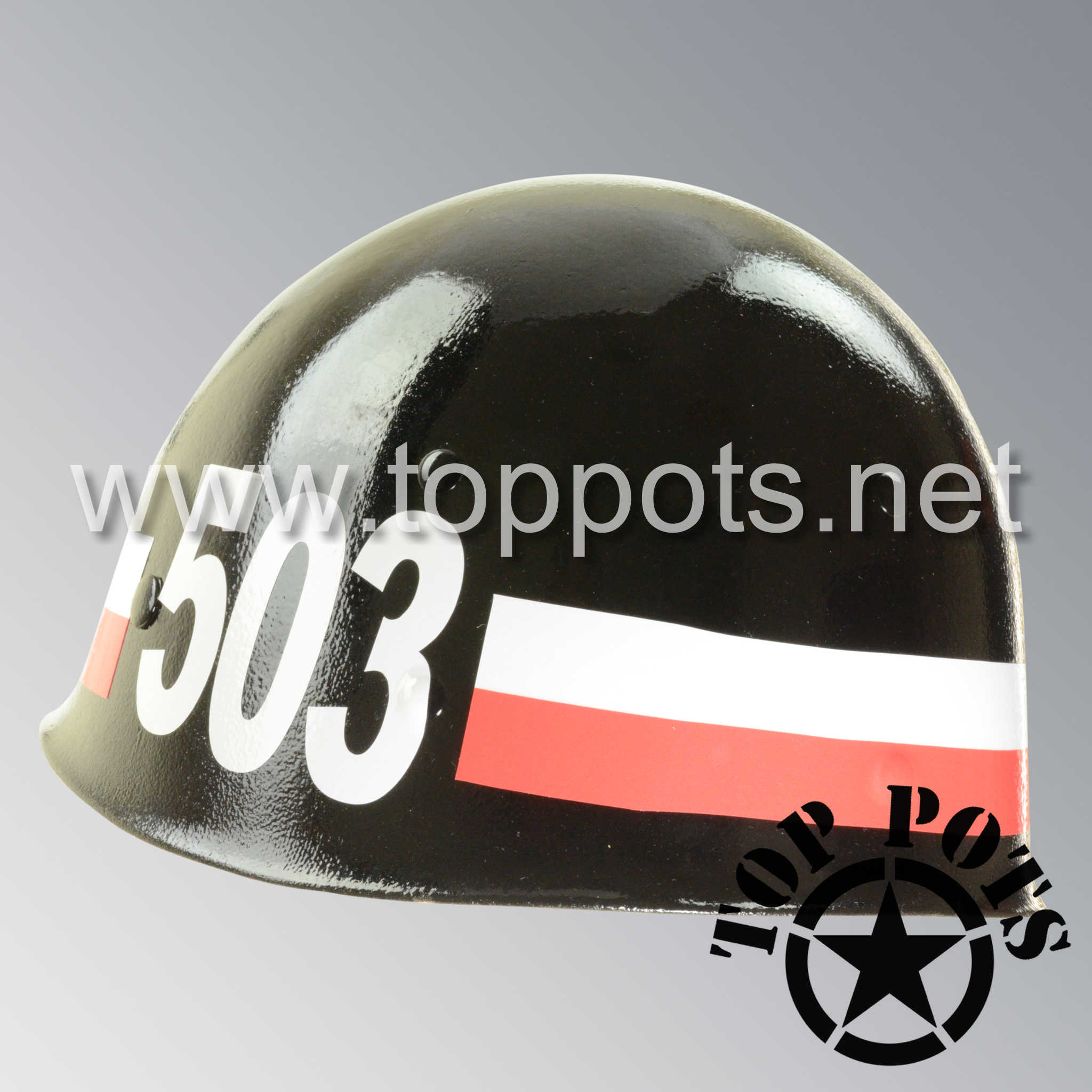 army veteran motorcycle helmet Vietnam War US Army Original M1 Infantry Helmet P55 Liner 503rd MP Bat - Top Pots