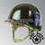 Vietnam War US Army Restored Original P55 M1C Paratrooper Airborne Helmet Swivel Bale Shell and Liner with Ranger Infantry School Emblem