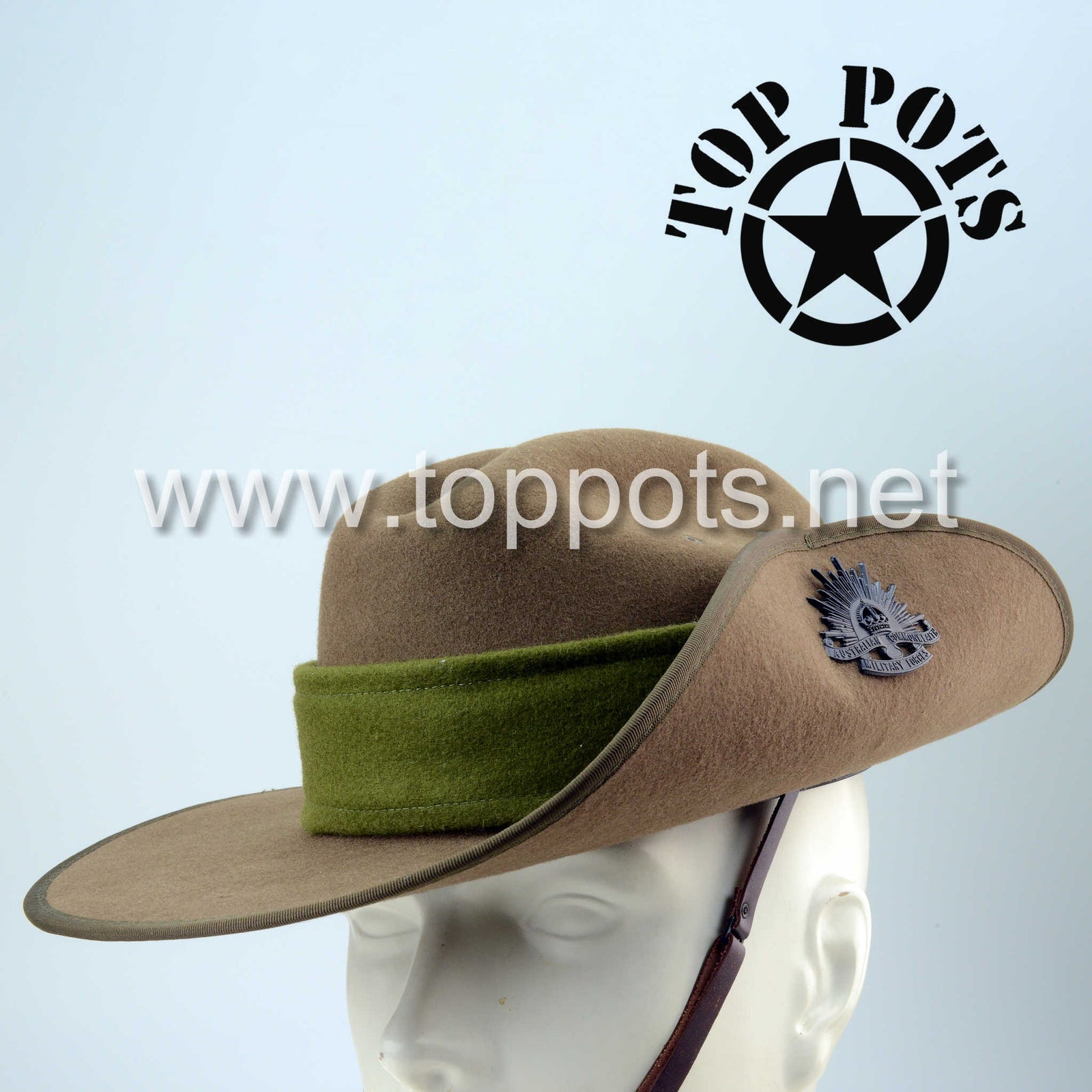 WWI Australian Army Reproduction General Service Slouch Hat with Sun Badge