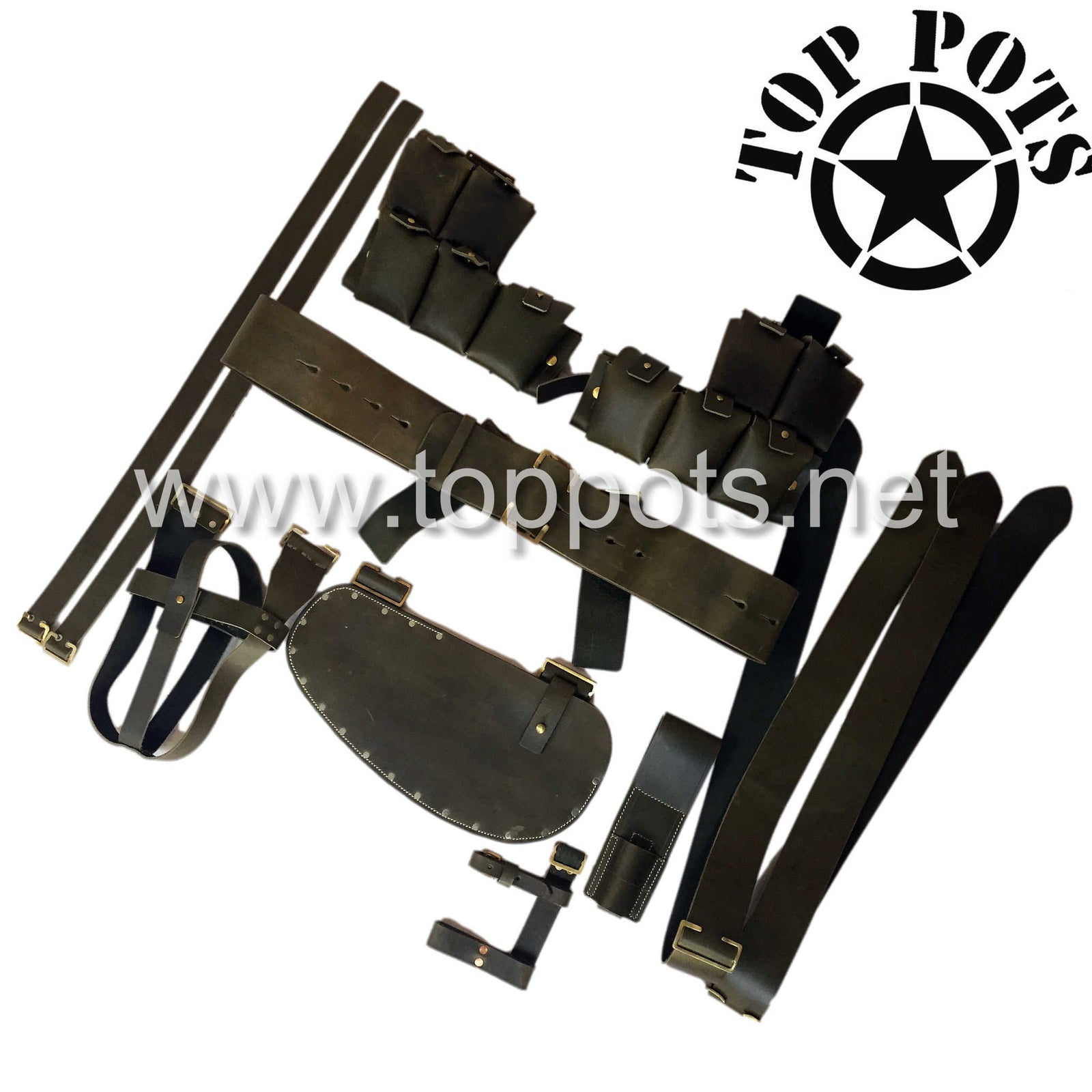 WWI Australian Army Reproduction M1915 Leather Infantry Equipment Complete Set – Pattern 1915