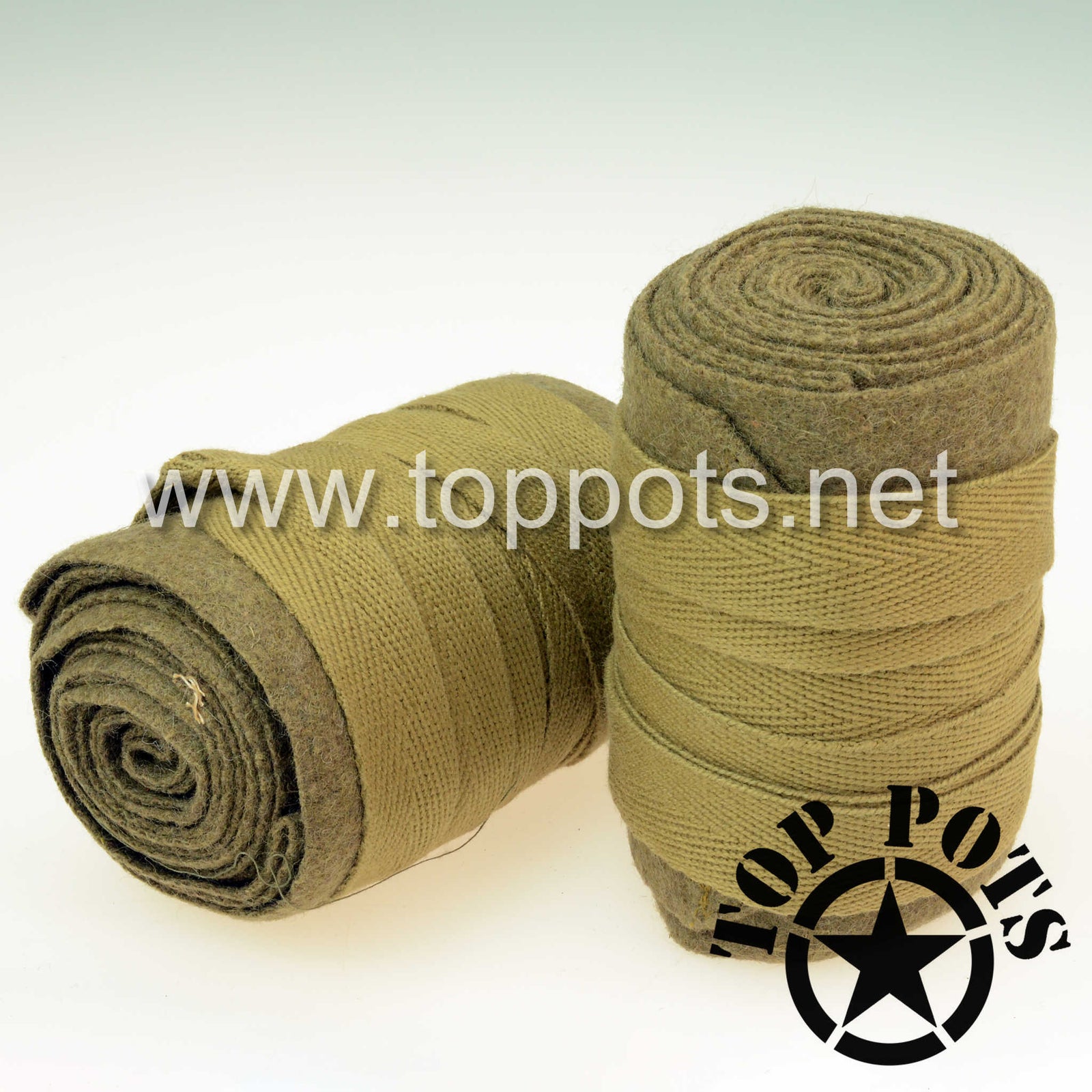 WWI Australian Army Reproduction Khaki Wool Enlisted Uniform Puttees Leg Wraps - Long Pattern