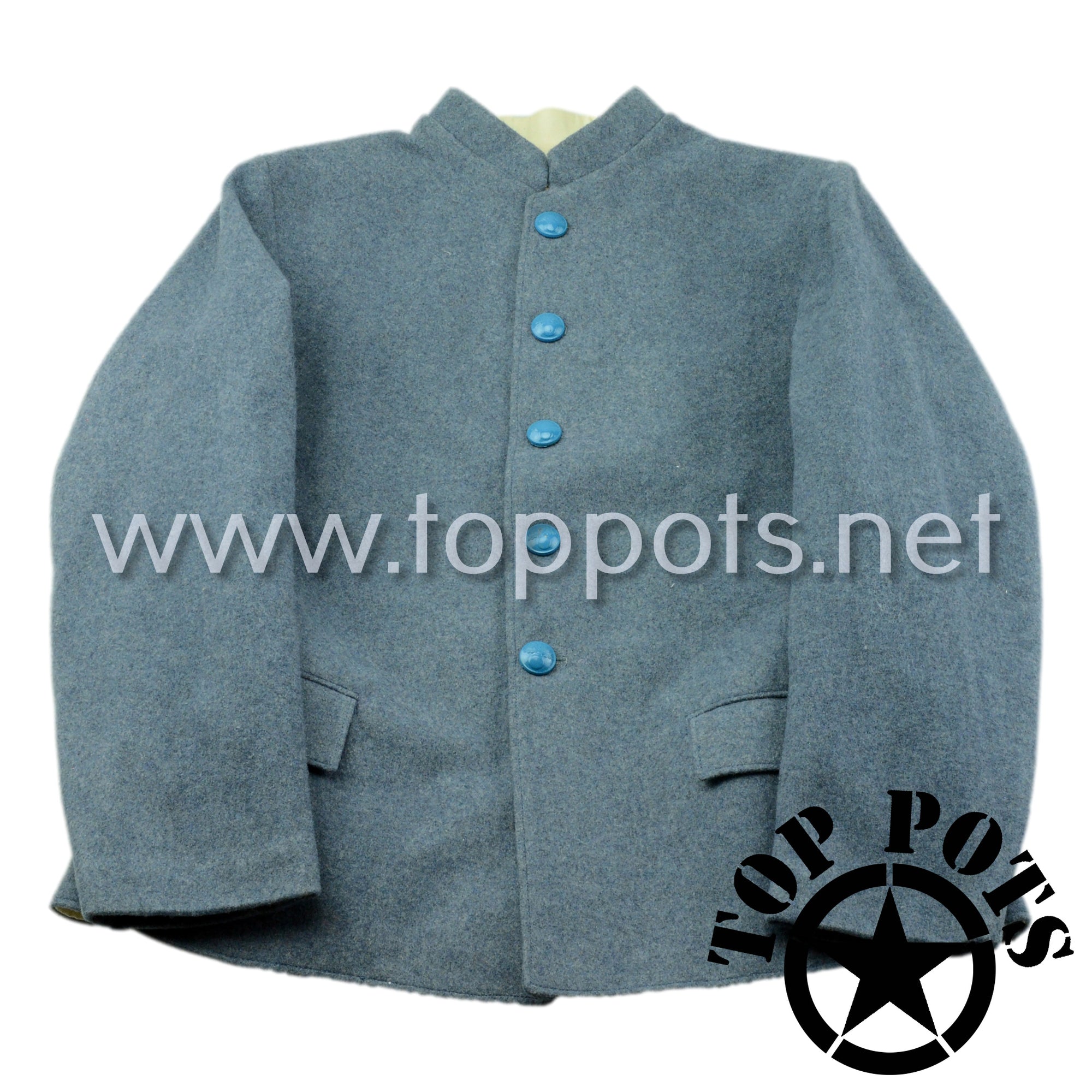 WWI French Army Reproduction Model 1915 Horizon Blue Wool Uniform Jacket – Tunic Bleu Horizon M15