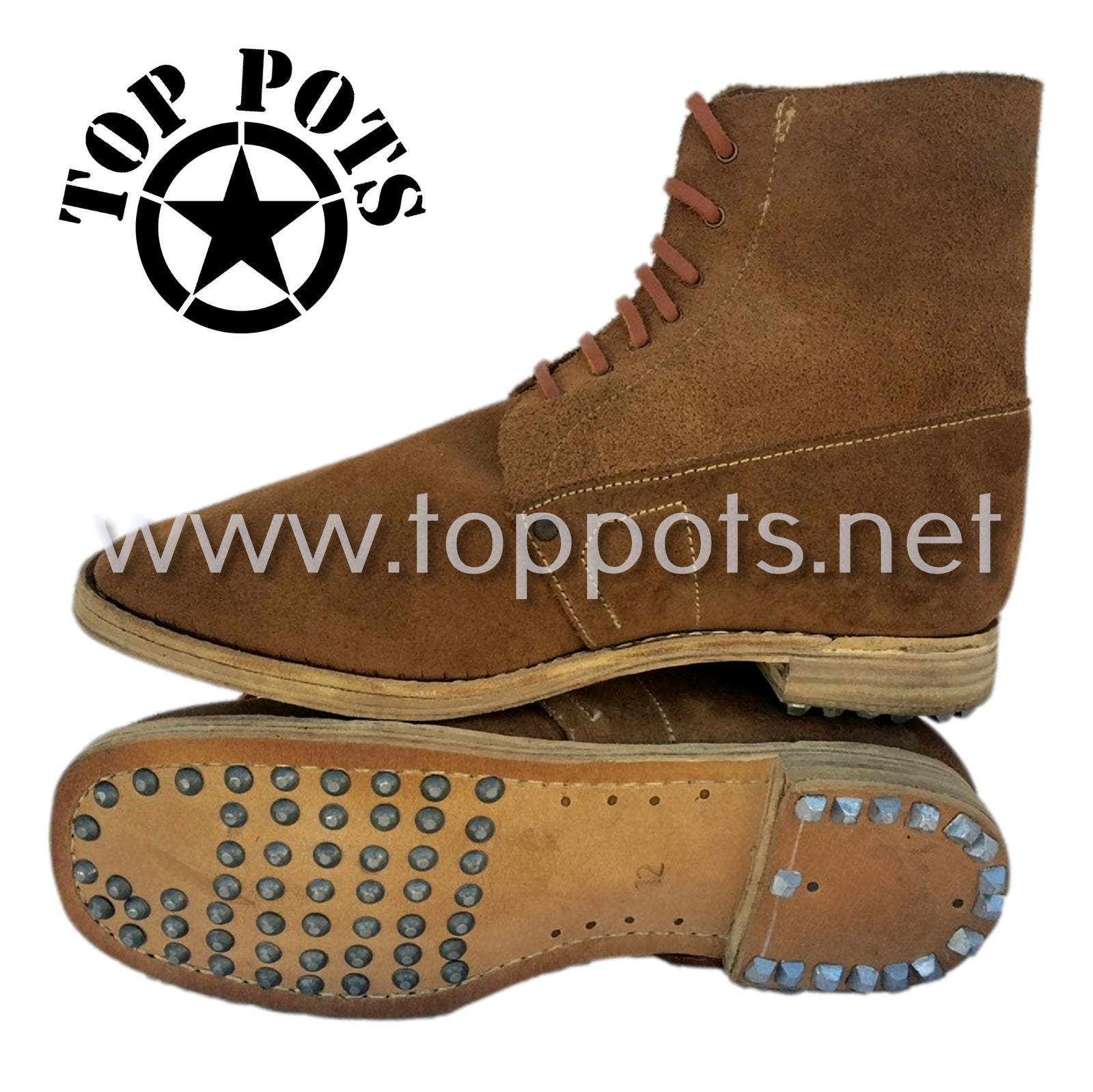 WWI French Army Reproduction Model 1912 Leather Marching Boots with 1916 Modifications – MDL. 1912/16