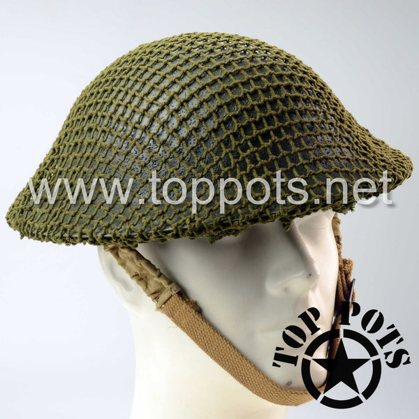 WWII British Army Original MKII MK2 Brodie Helmet Net with Draw