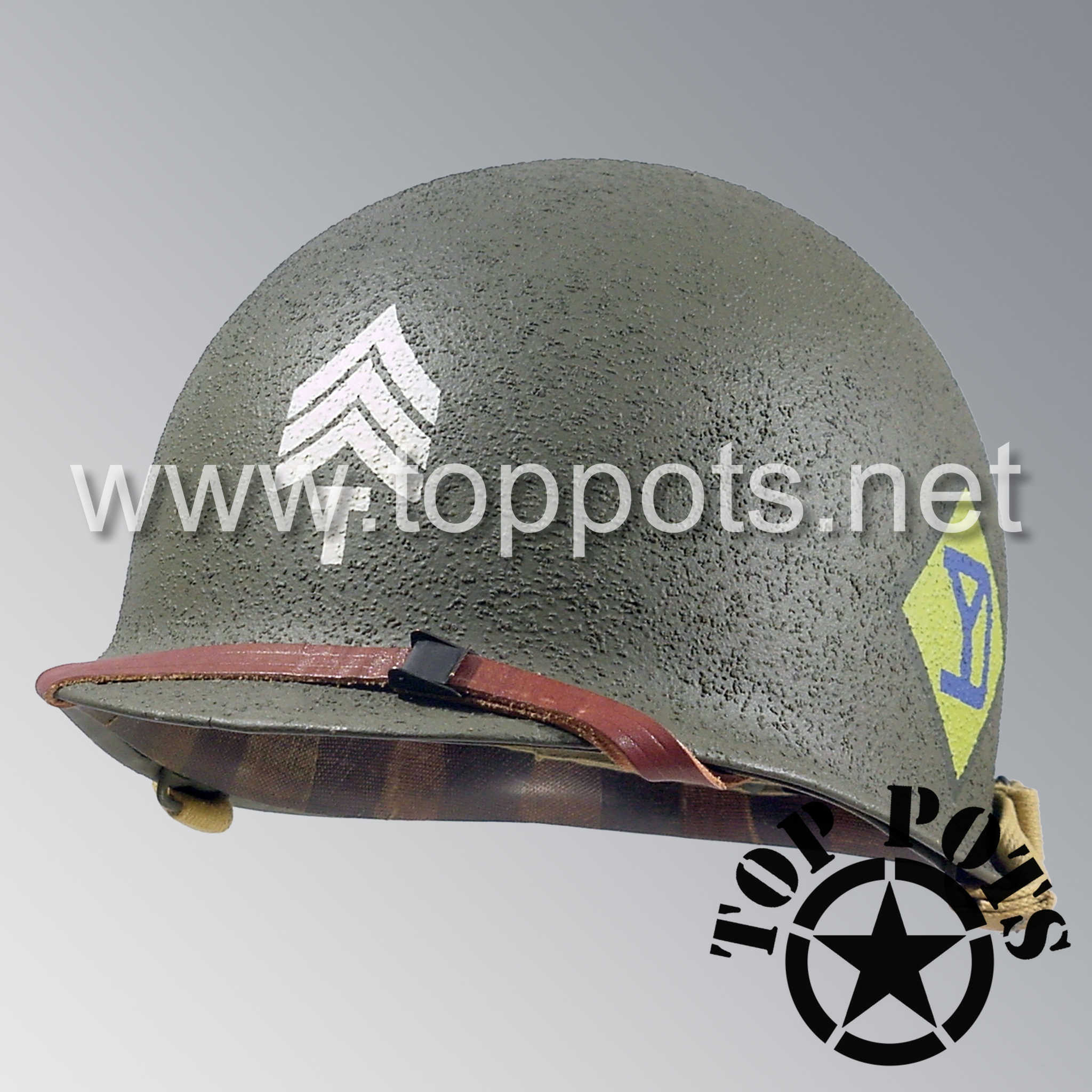 army surplus motorcycle helmet WWII US Restored Original M1 Infantry Swivel Bale Shell an - Top Pots Eagles Brian Dawkins 