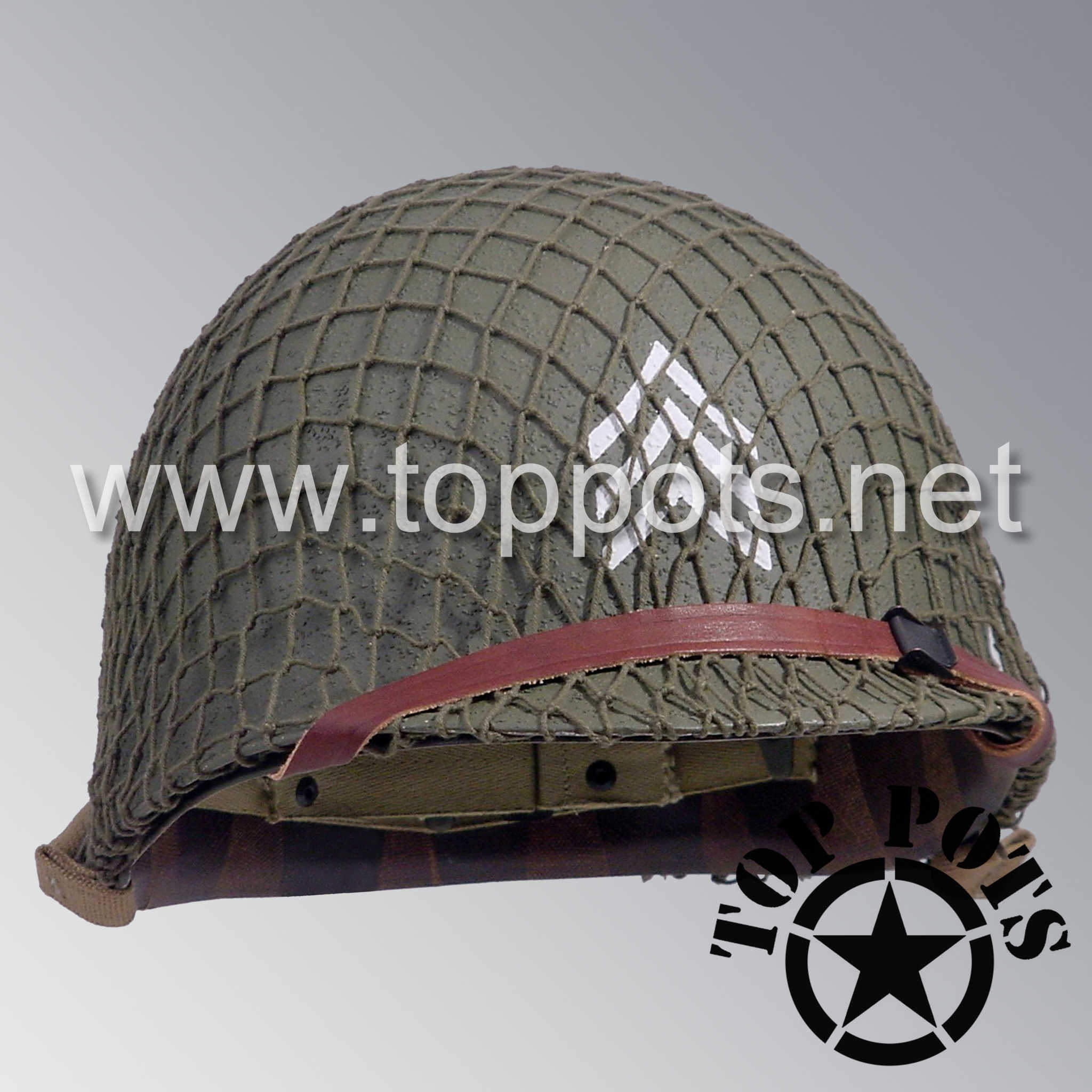 M1 Ranger Helmet WWII US Army Restored Original M1 Infantry Helmet Swivel Bale Shell an ...