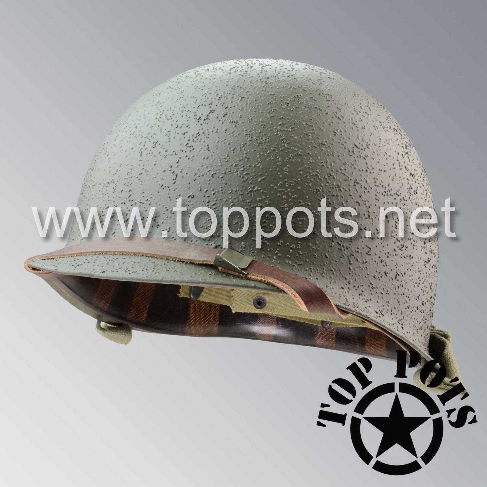 WWII US Army Restored Original M1 Infantry Helmet Fix Bale McCord Shell and Liner
