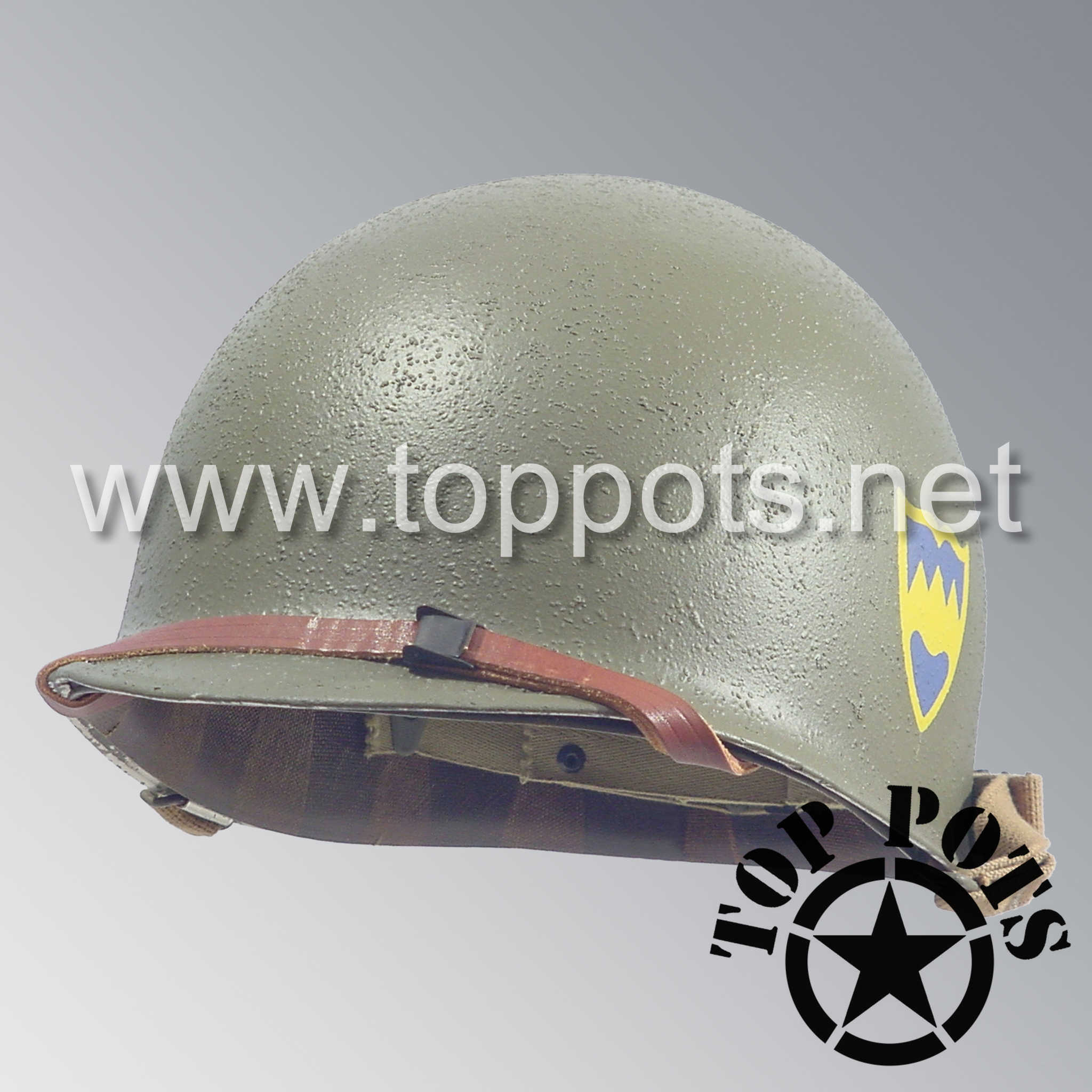 WWII US Army Restored Original M1 Infantry Helmet Swivel Bale