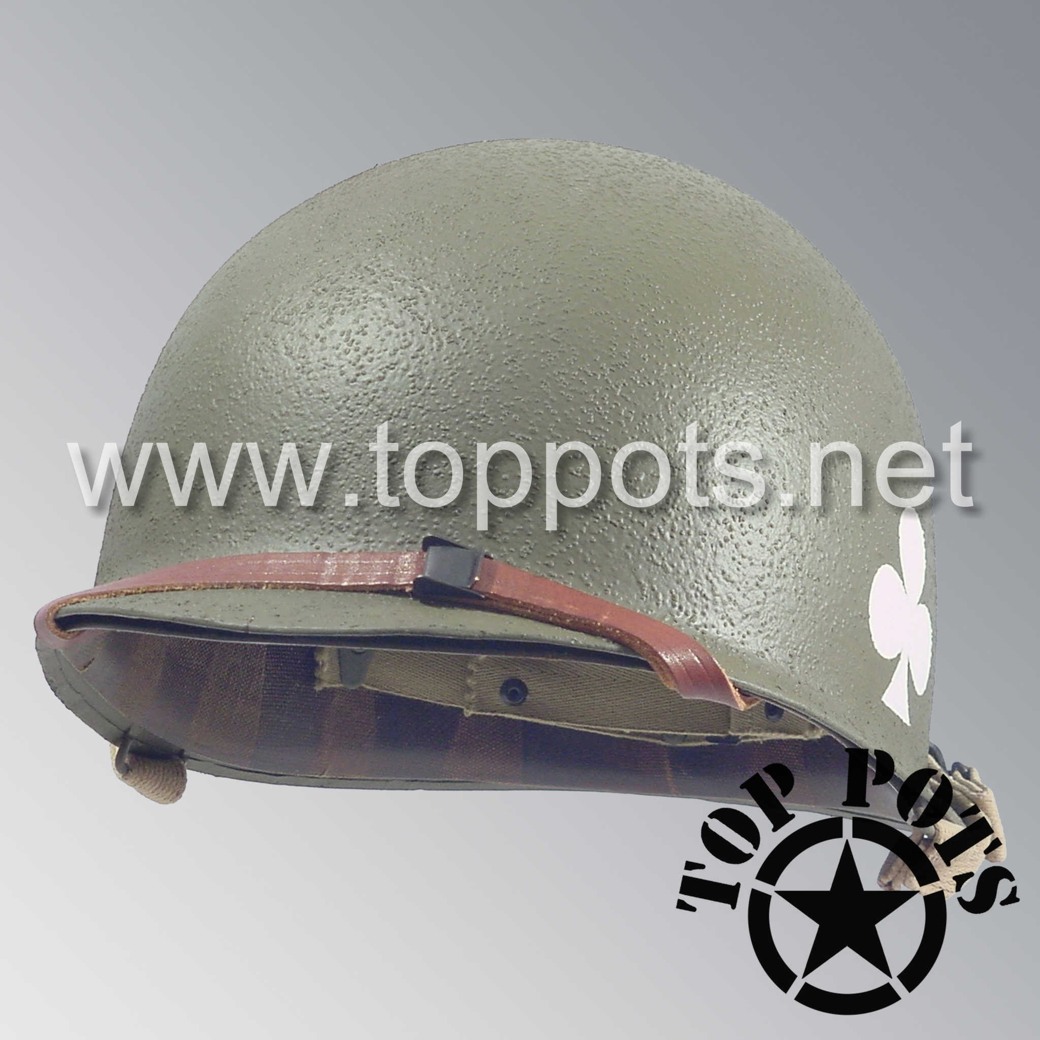 WWII US Army Restored Original M1 Infantry Helmet Swivel Bale