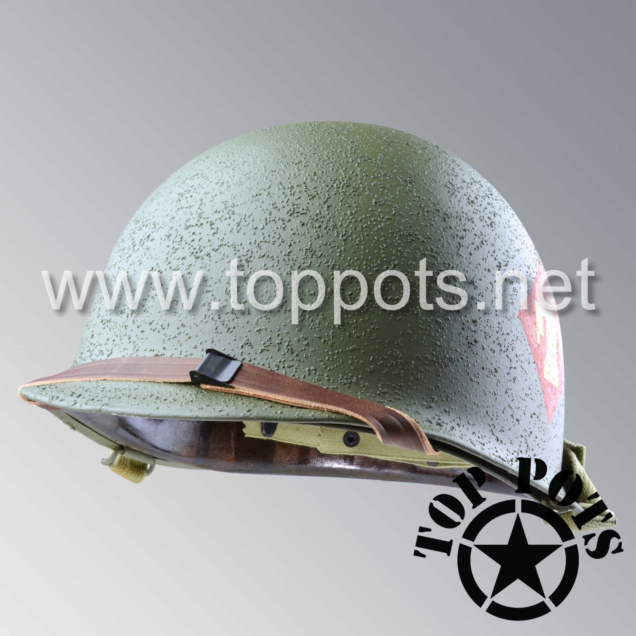 WWII US Army Restored Original M1 Infantry Helmet Swivel Bale Shell an - Top Pots WWII US Army Restored Original M1 Infantry Helmet Swivel Bale Shell an - Top Pots