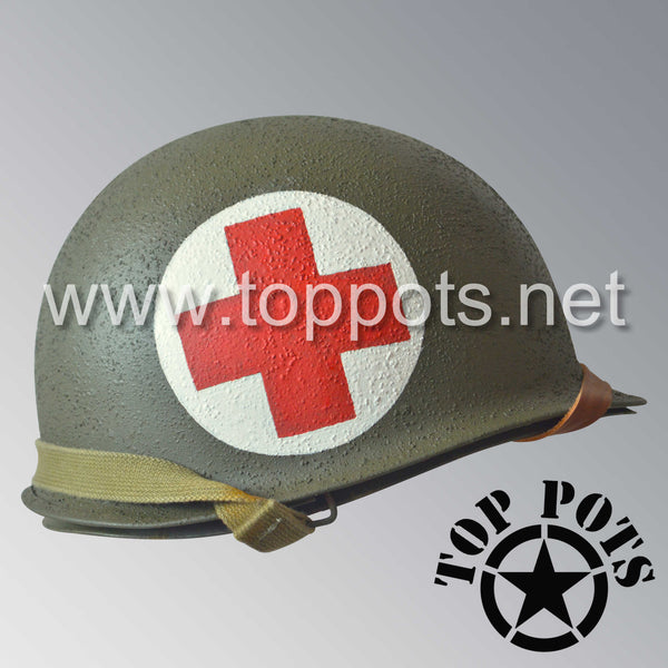 WWII US Army Restored Original M1 Infantry Helmet Swivel Bale Shell an ...