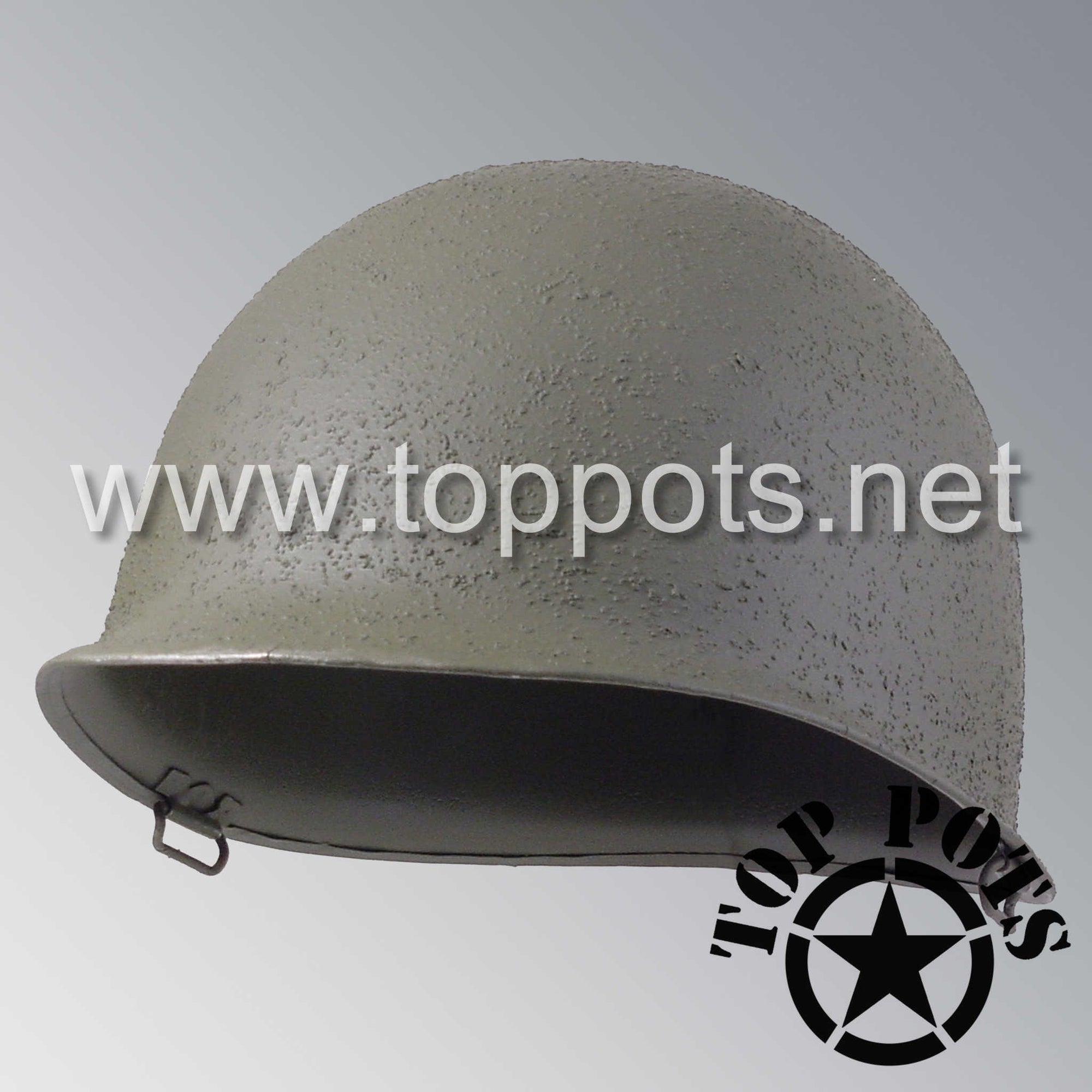 WWII US Army Restored Original M1 Infantry Helmet Swivel Bale Schlueter Shell