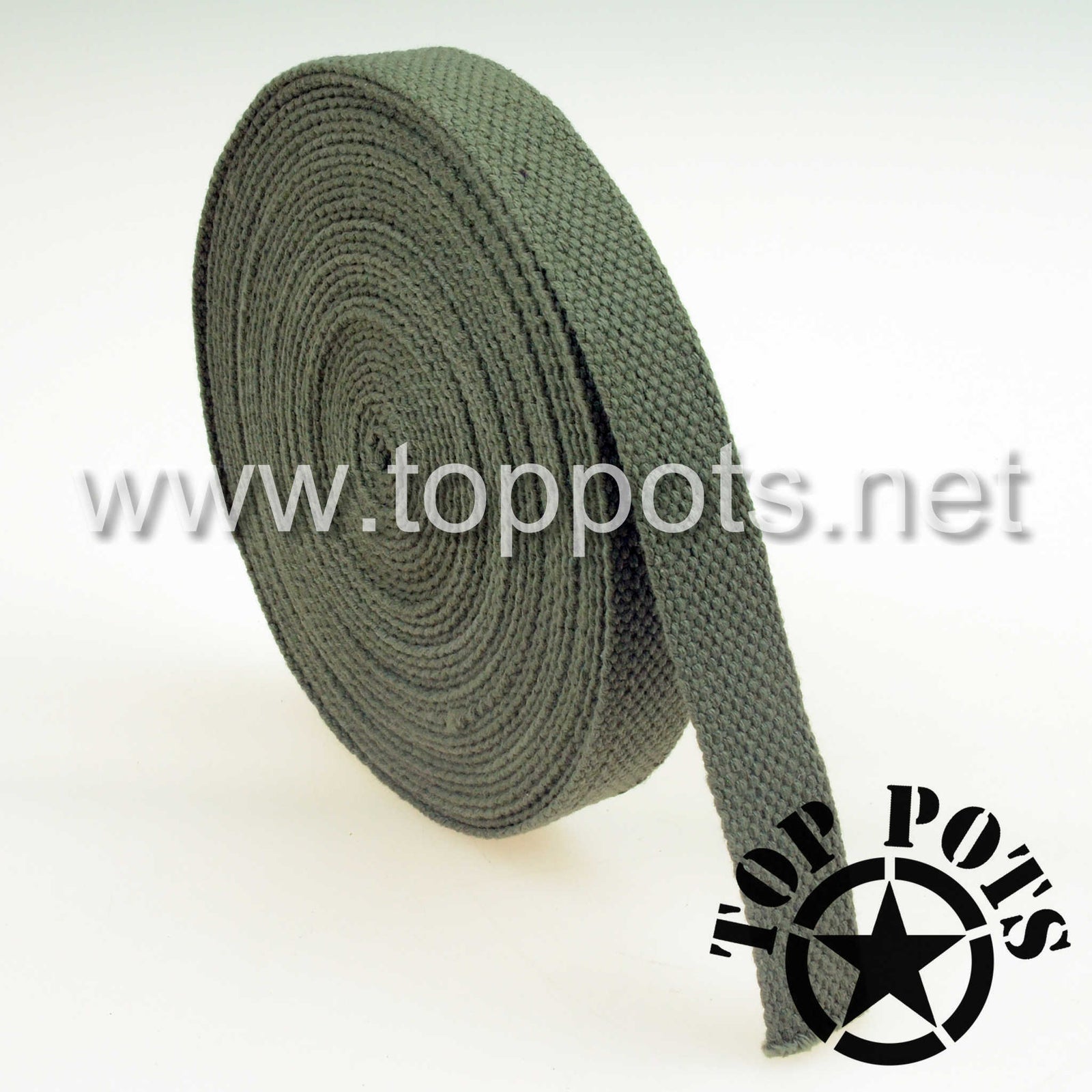 WWII US Army M1C Paratrooper Helmet Liner Cotton Olive Drab 7 A Strap Webbing - Shuttle Loom