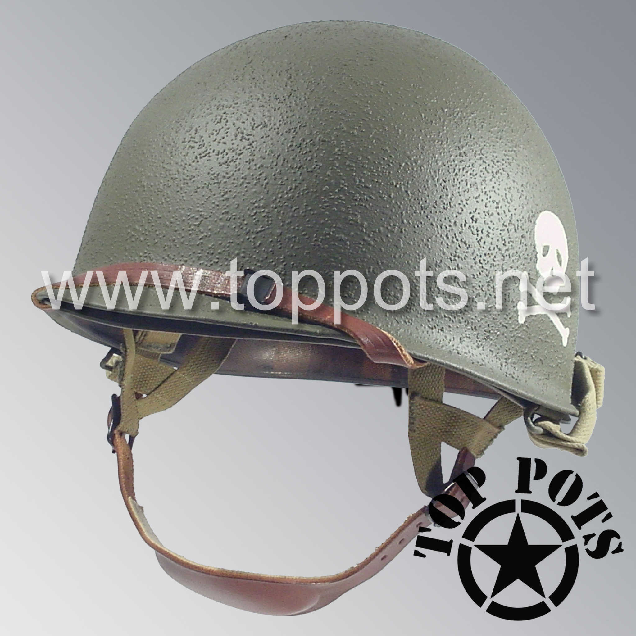 WWII US Army Restored Original M1C Paratrooper Airborne Helmet