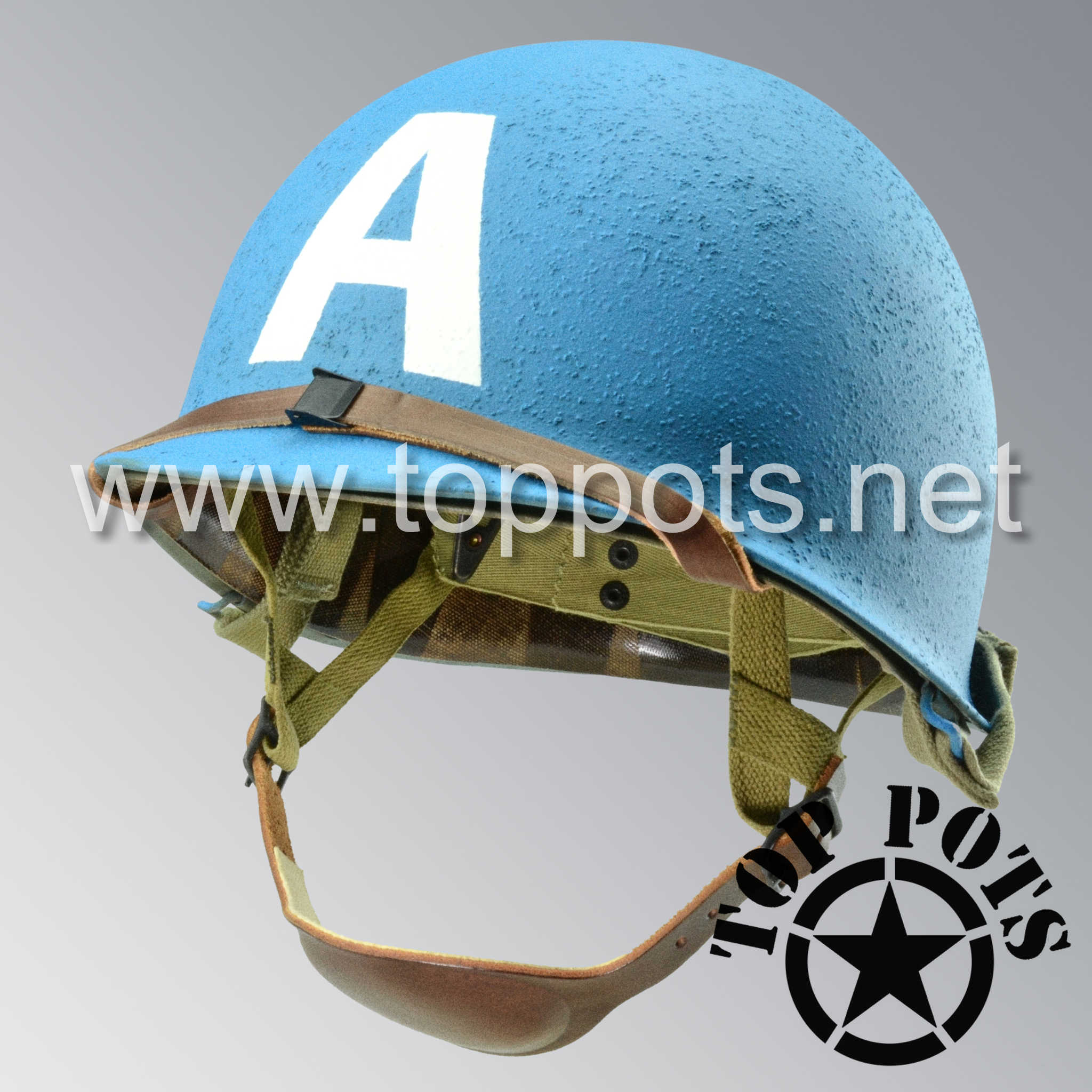 bike army helmet for sale WWII US Army Restored Original M1C Paratrooper Airborne Helmet Swivel - Top Pots