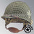 WWII US Army Restored Original M1C Paratrooper Airborne Helmet Swivel Bale Shell and Liner with 101st 326th Airborne Medical Company NCO Emblem and Net