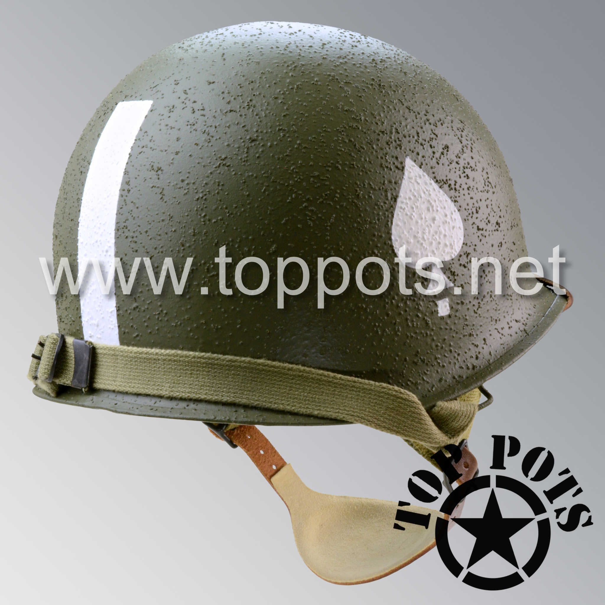 WWII US Army Restored Original M1C Paratrooper Airborne Helmet Swivel - Top Pots WWII US Army Restored Original M1C Paratrooper Airborne Helmet Swivel - Top Pots
