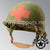 WWII US Army Aged Original M1C Paratrooper Airborne Helmet Swivel Bale Shell and Liner with Single Medic Red Cross Emblem