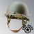 WWII US Army Restored Original M1C Paratrooper Airborne Helmet Swivel Bale Shell and Liner with Westinghouse A Straps and Officer Leadership Stripe