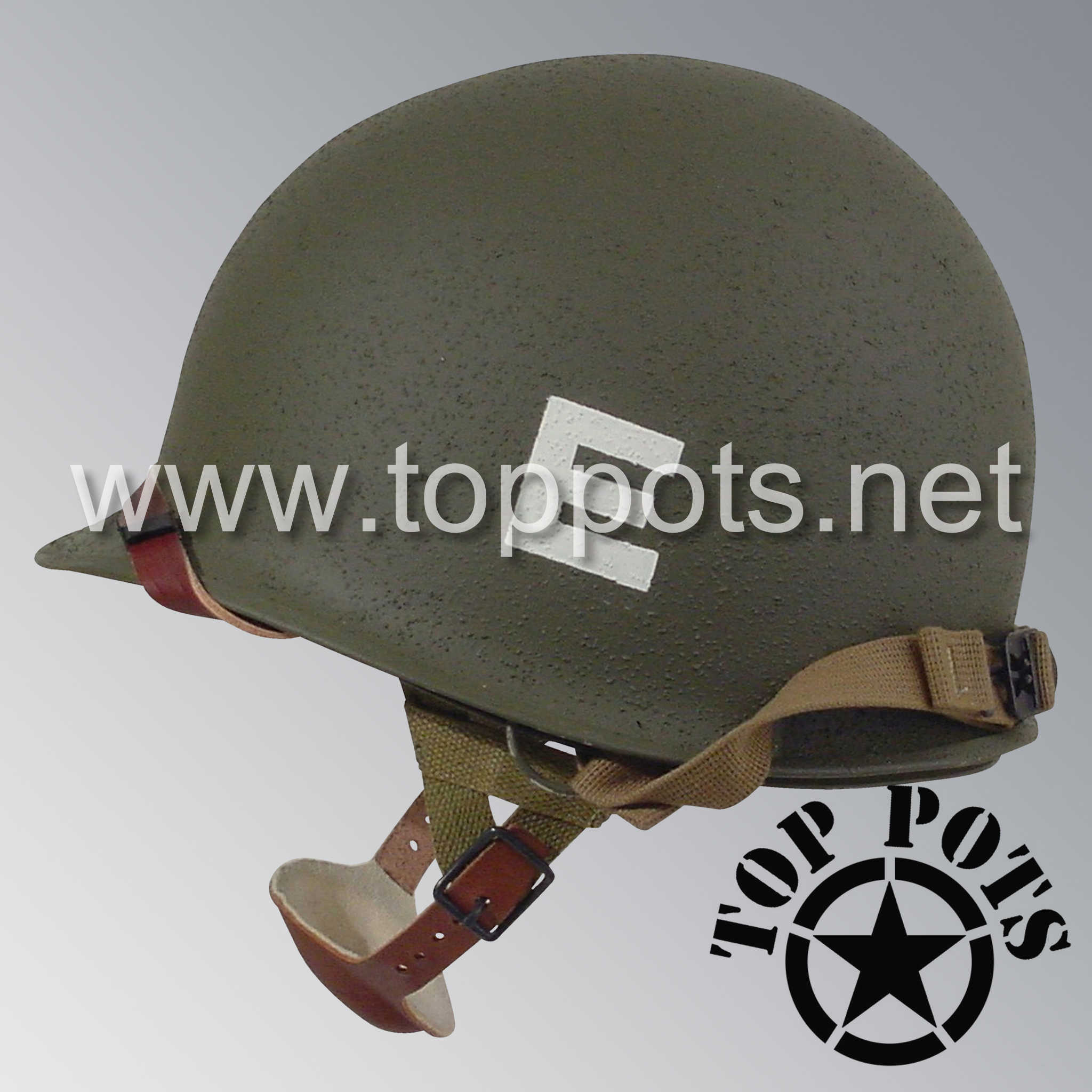 WWII US Army Restored Original M2 Paratrooper Airborne Helmet D Bale S - Top Pots WWII US Army Restored Original M2 Paratrooper Airborne Helmet D Bale S - Top Pots