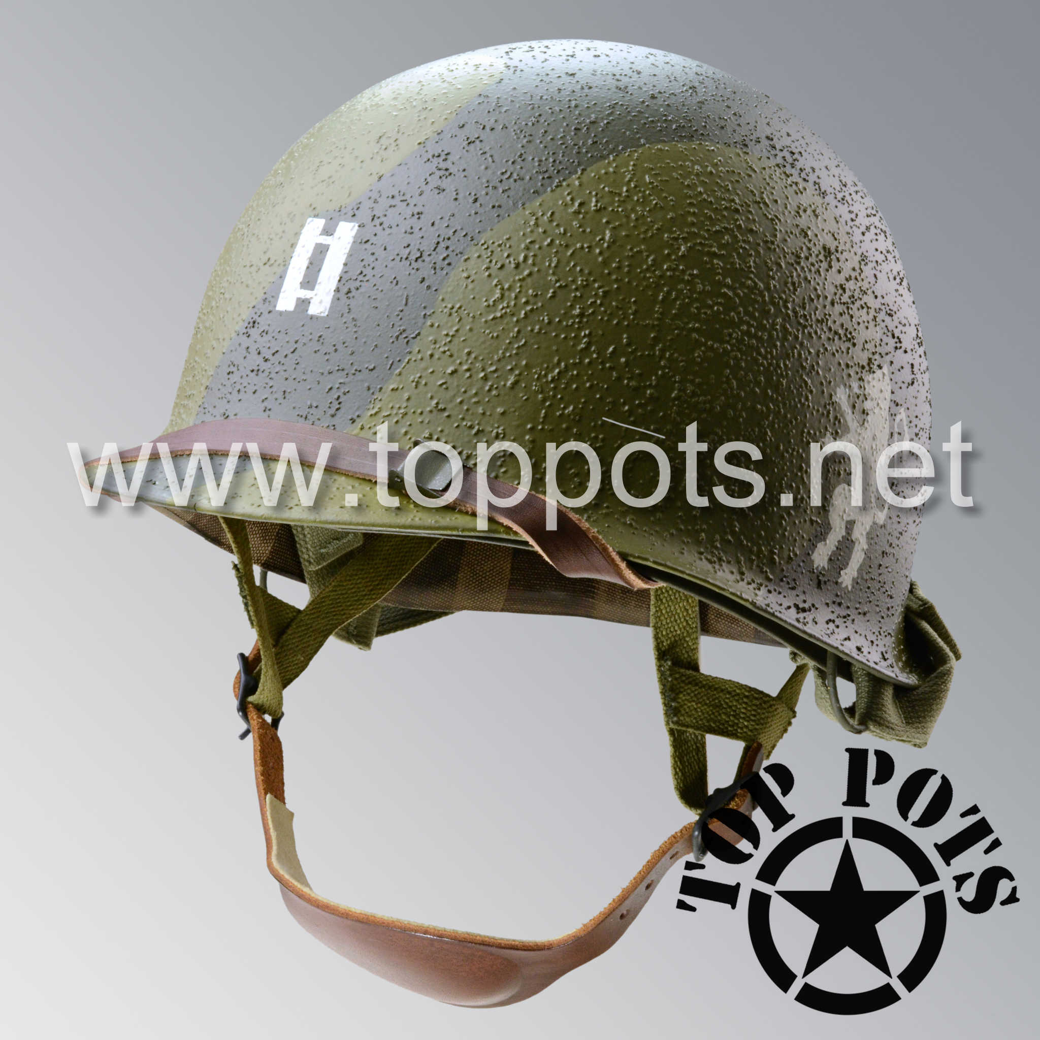 airborne motorcycle helmet WWII US Army Restored Original M2 Paratrooper Airborne Helmet D Bale S - Top Pots