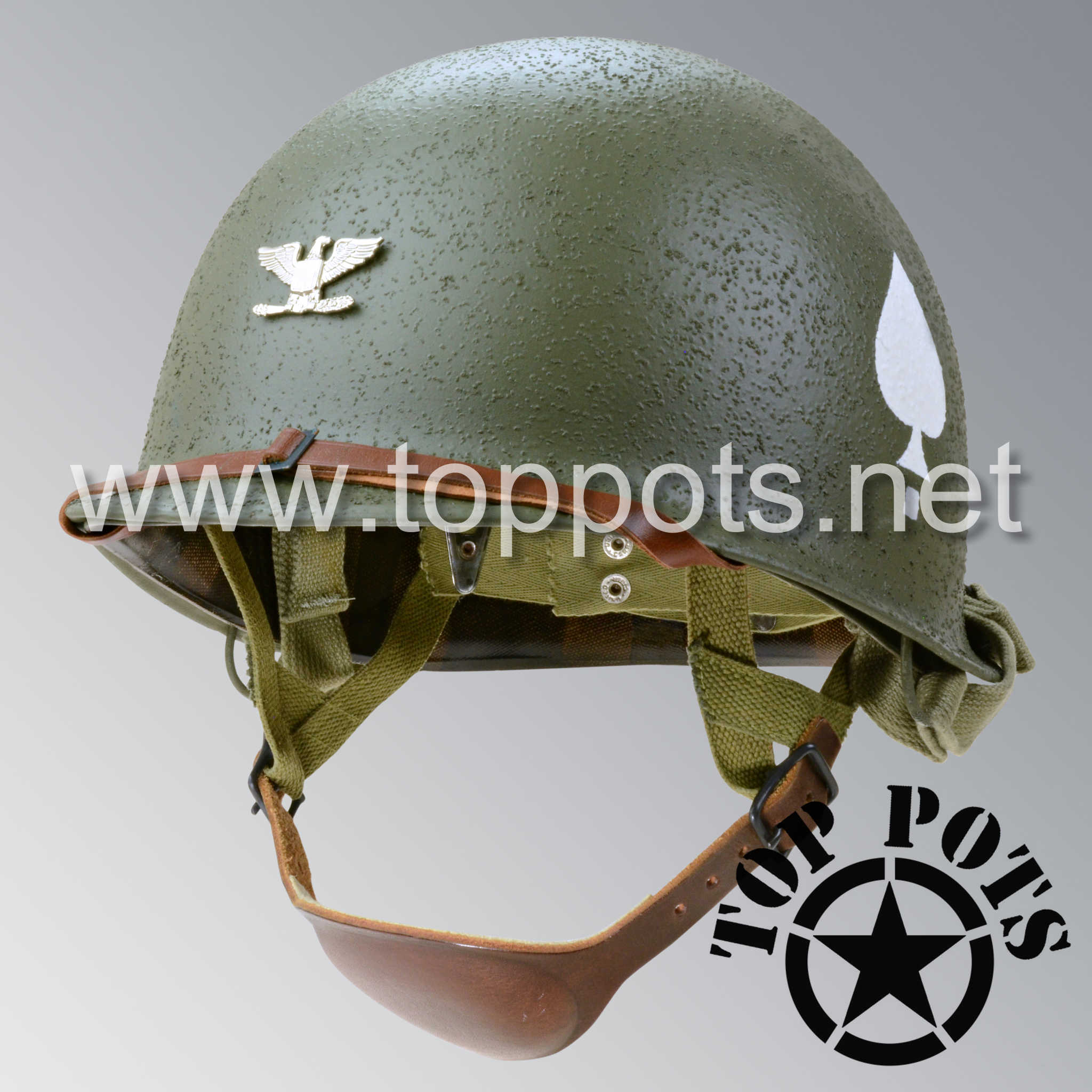 army of 2 motorcycle helmet WWII US Army Restored Original M2 Paratrooper Airborne Helmet D Bale S - Top Pots
