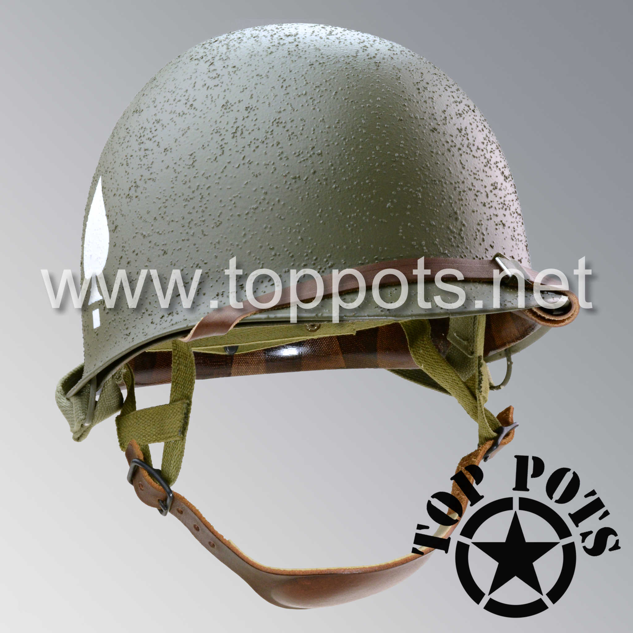 army of 2 motorcycle helmet WWII US Army Restored Original M2 Paratrooper Airborne Helmet D Bale S - Top Pots