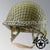 WWII US Army Aged Original M2 Paratrooper Airborne Helmet D Bale Shell and Liner with 502nd PIR Emblem and Net