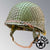 WWII US Army Aged Original M2 Paratrooper Airborne Helmet D Bale Shell and Liner with 551st PIR Pathfinder Camouflage Emblem and Net