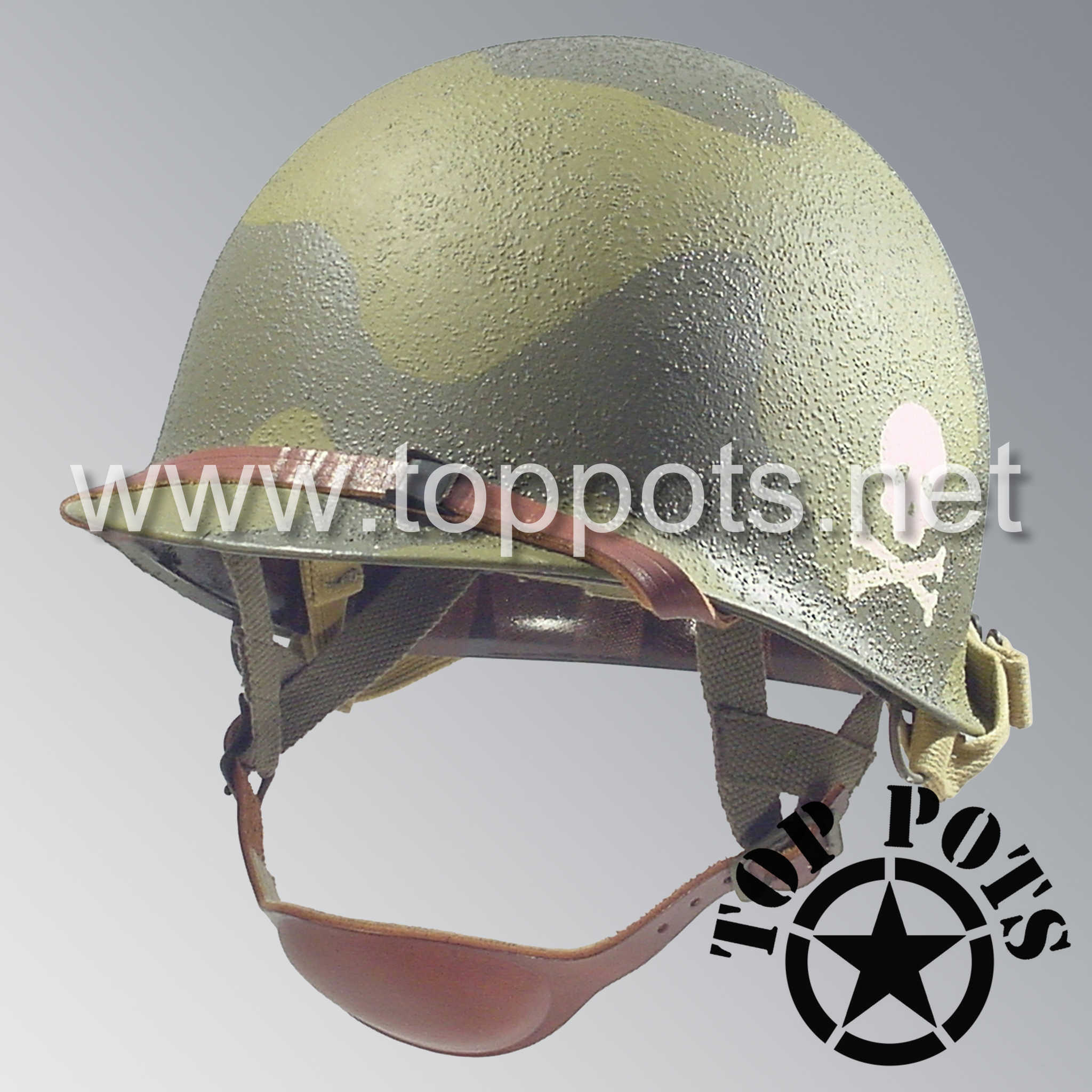WWII US Army Restored Original M2 Paratrooper Airborne Helmet D