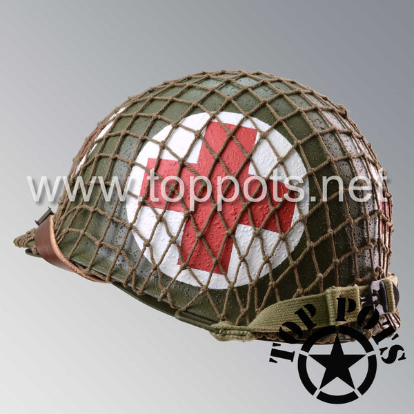 WWII US Army Reproduction M1 Infantry Helmet Swivel Bale Shell and Lin ...