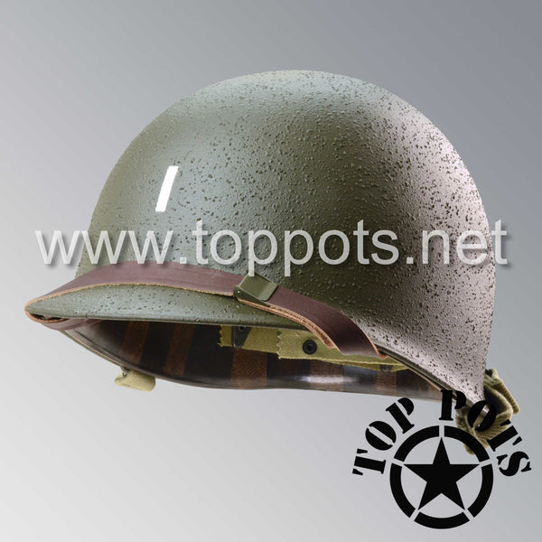 WWII US Army Restored Original M1 Infantry Helmet Fix Bale Shell and L ...