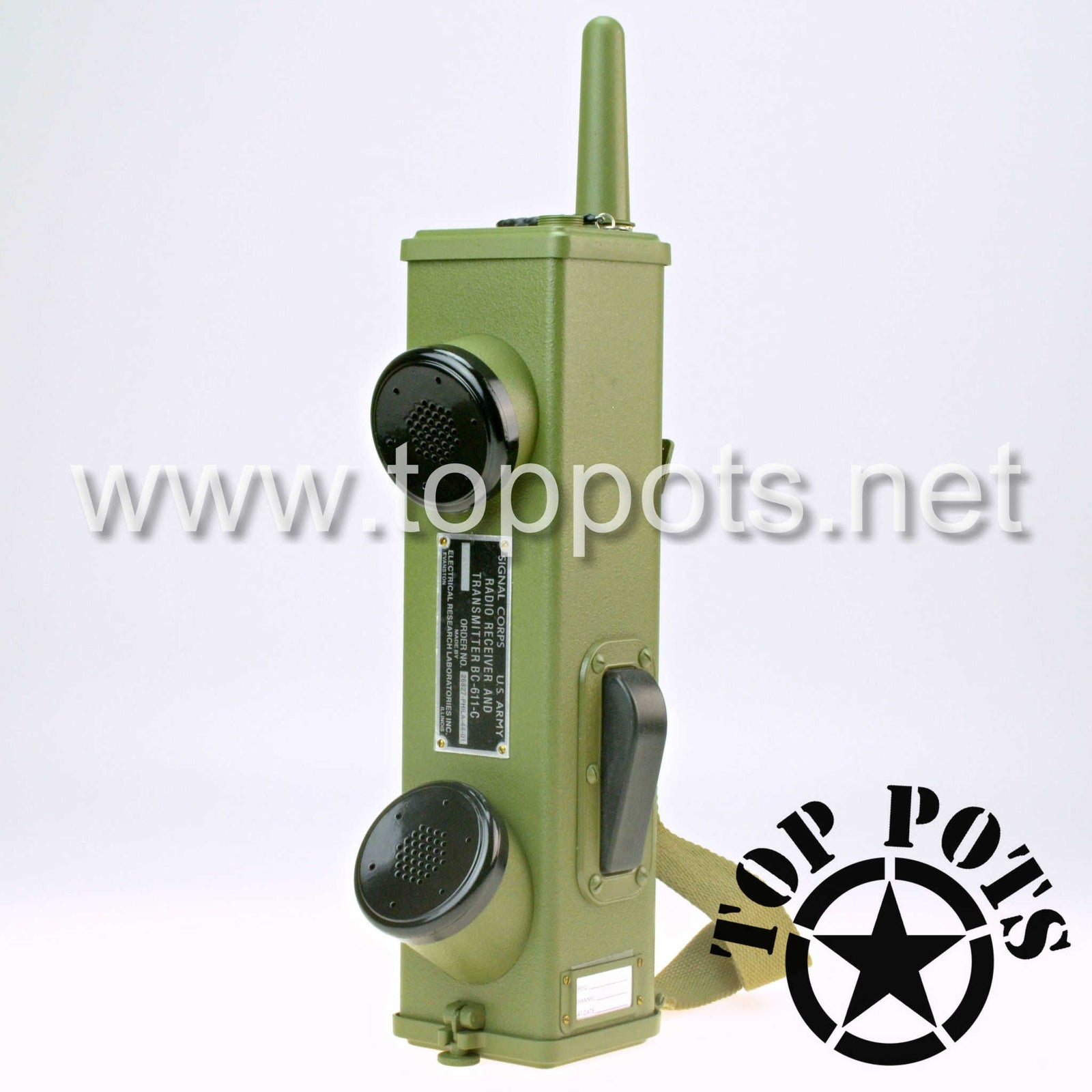 WWII US Army Signal Corps SCR-536 Hand Held Walkie Talkie Radio Transceiver - Fully Functonal