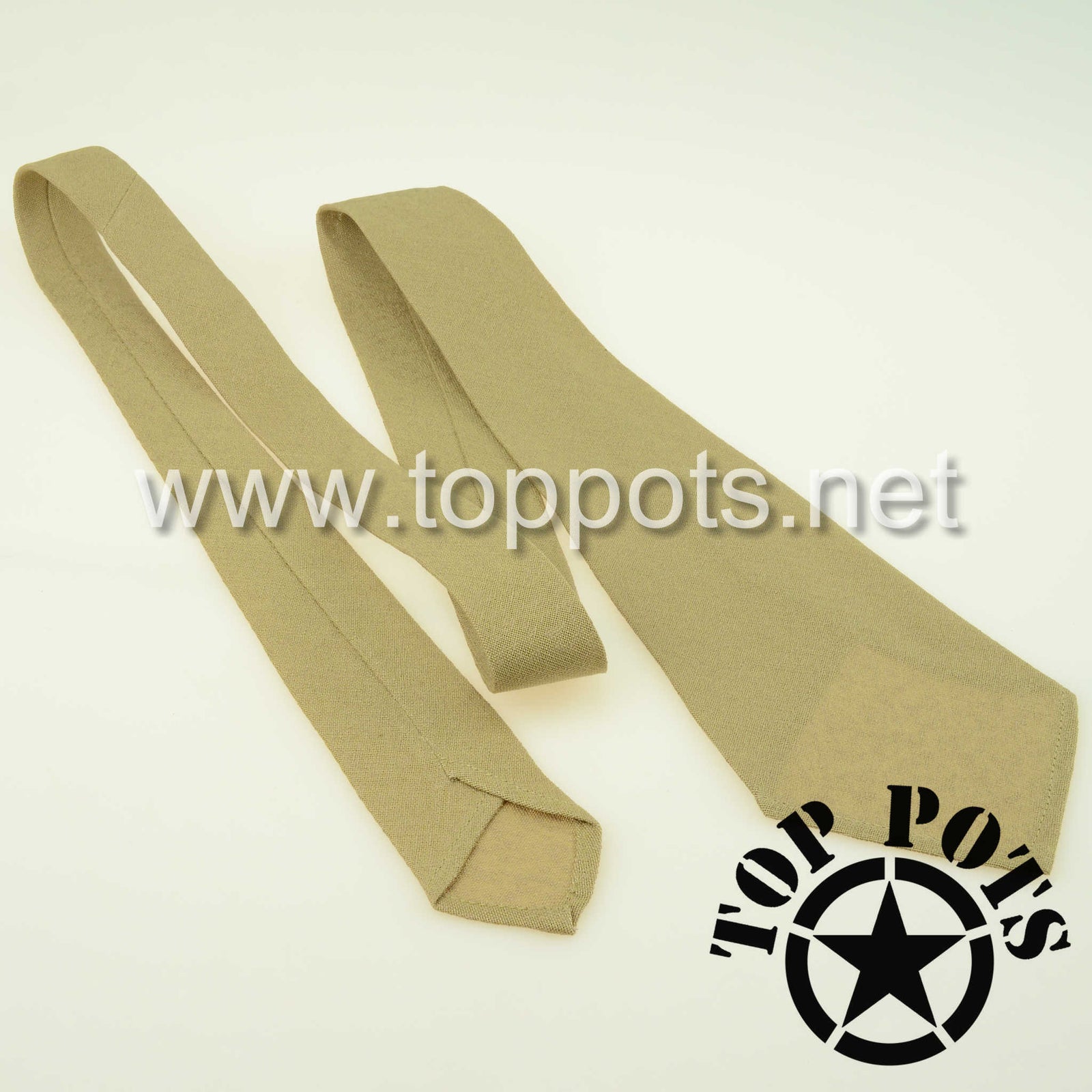 WWII US Army Reproduction M1941 Cotton Enlisted Uniform Khaki Neck Tie